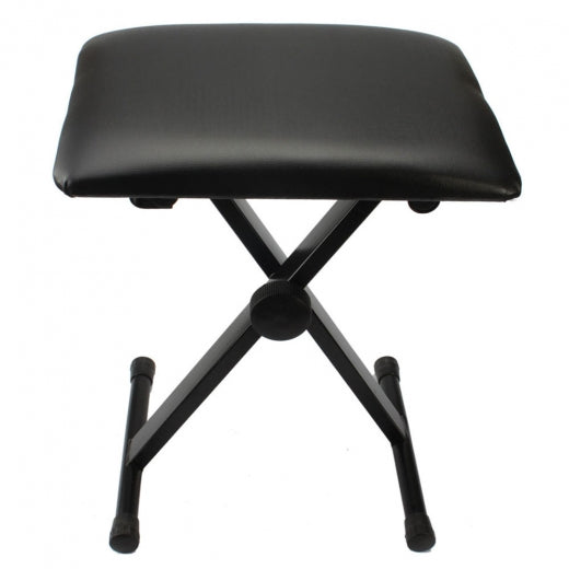 Glarry Adjustable Folding Piano Bench Stool Seat Black - anydaydirect