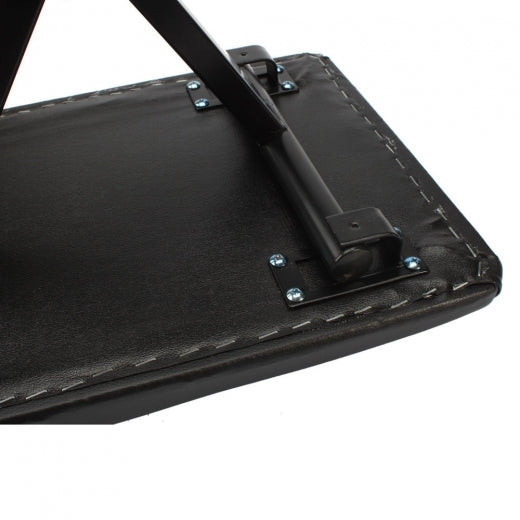 Glarry Adjustable Folding Piano Bench Stool Seat Black - anydaydirect