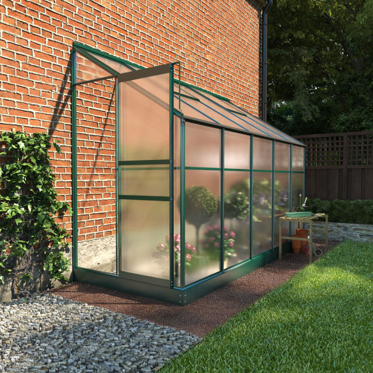 Polycarbonate Lean-To Greenhouse 4x6 