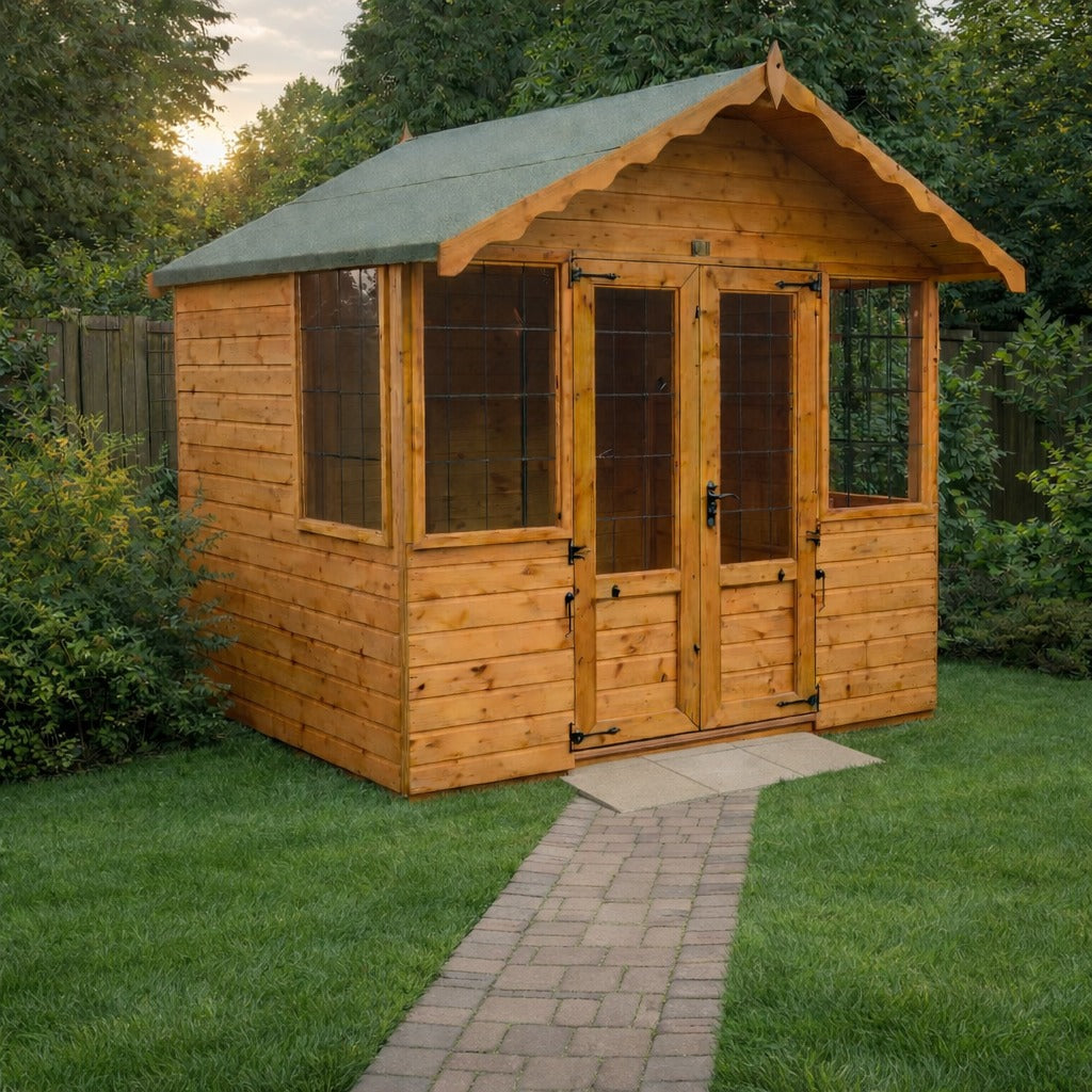 Georgian, Leaded, or Clear glazing options in Durham Wooden Garden Summerhouse Shed to suit your style