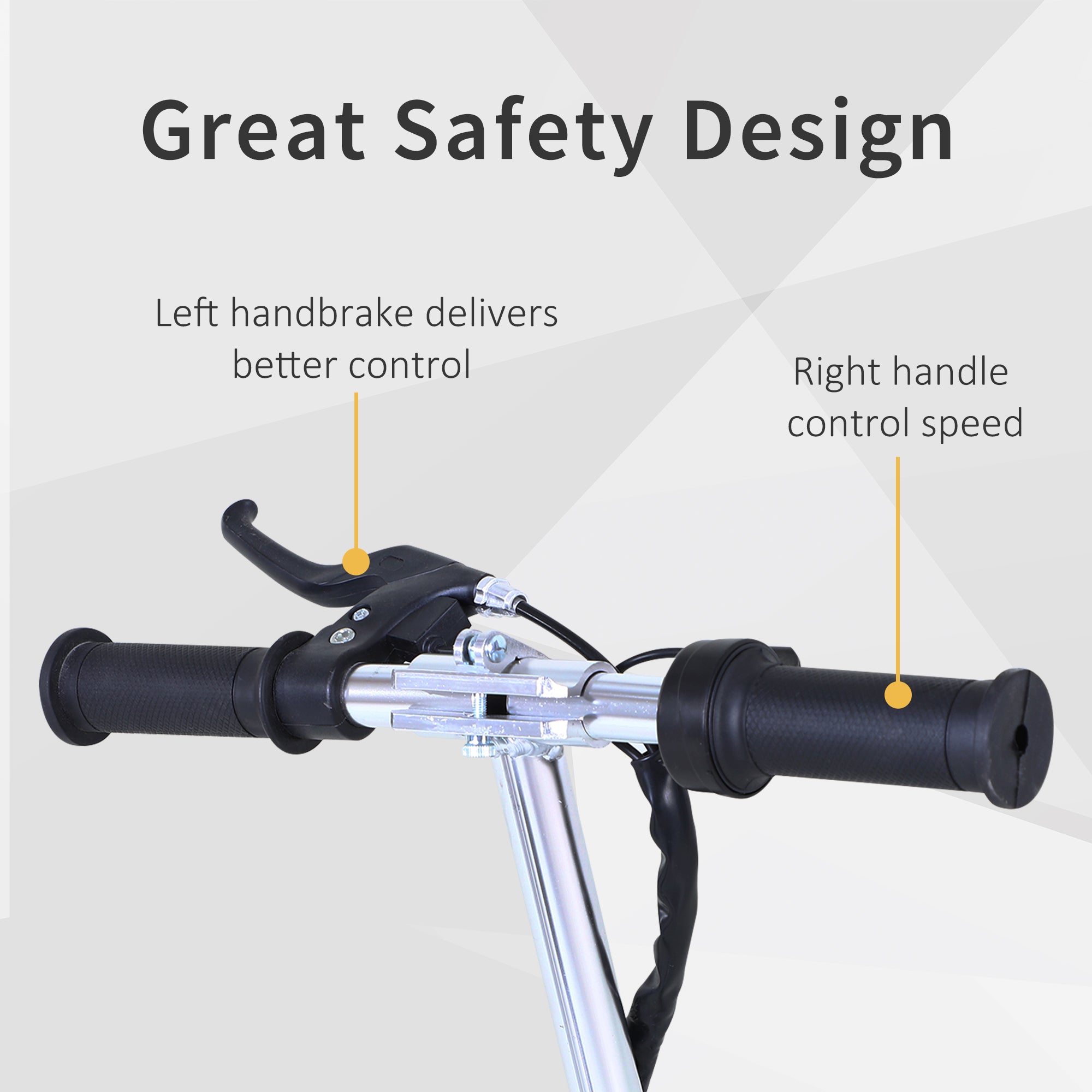 HOMCOM 120W Foldable Powered Scooters with 24V Rechargeable Battery, Adjustable Ride on Toy (Black) - anydaydirect