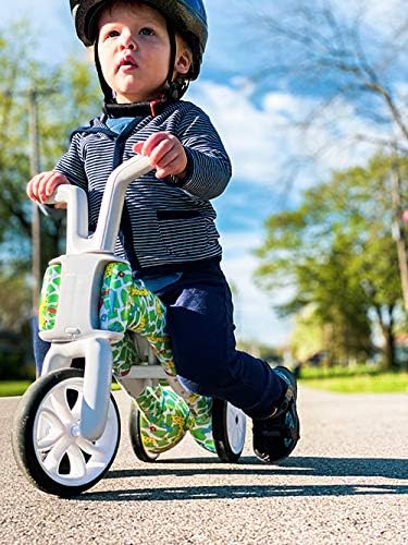 Chillafish Bunzi gradual balance bike and tricycle, 2-in-1 ride on toy for 1-3 year old, combines toddler tricycle and adjustable lightweight balance bike in one, silent non-marking wheels, Fad Graffiti - anydaydirect