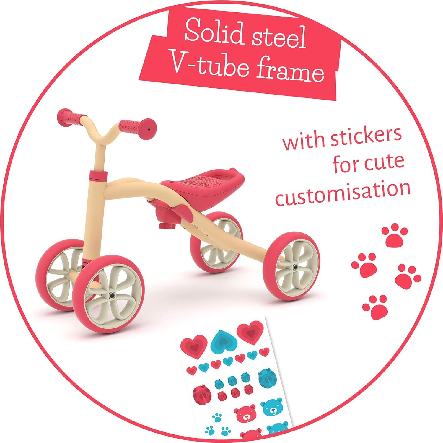 Chillafish Quadie 4-wheeler Peach - anydaydirect