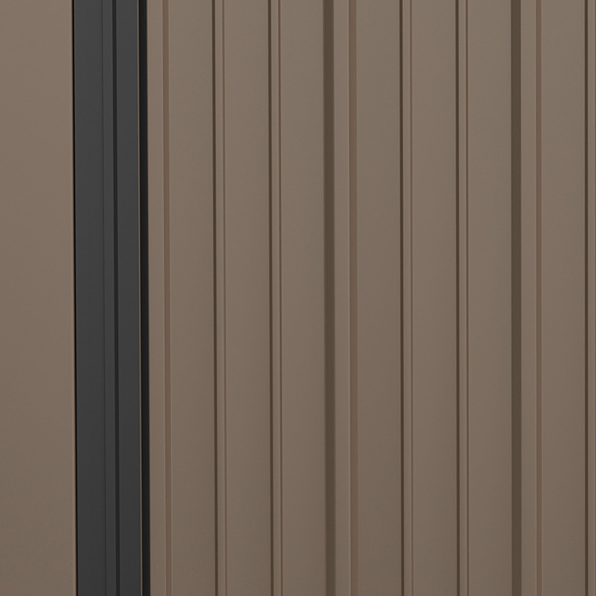 Outsunny 5 x 3 ft Metal Garden Storage Shed Patio Corrugated Steel Roofed Tool Shed with Single Lockable Door, Brown - anydaydirect
