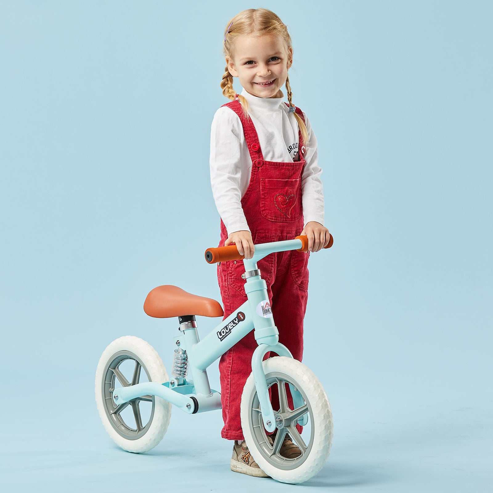 HOMCOM Stride-Right Toddler Cycle: Pedal-Free Balance Trainer for Developing Walking Prowess, Azure Blue - anydaydirect