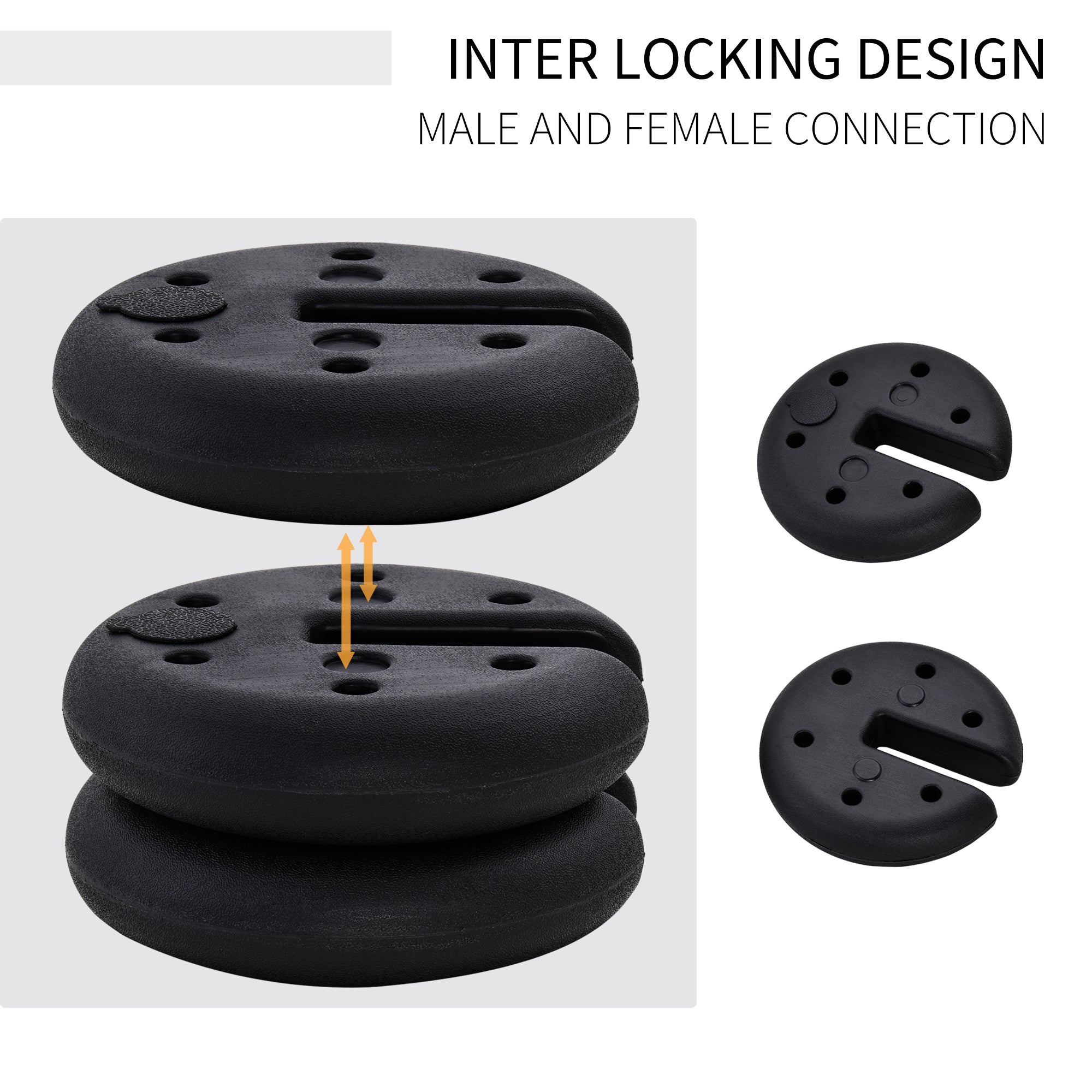 Outsunny Sand Fillable Set of 4 PCs Gazebo Tent Sand Leg Weights Marquee Party Tent Canopy Accessory - anydaydirect