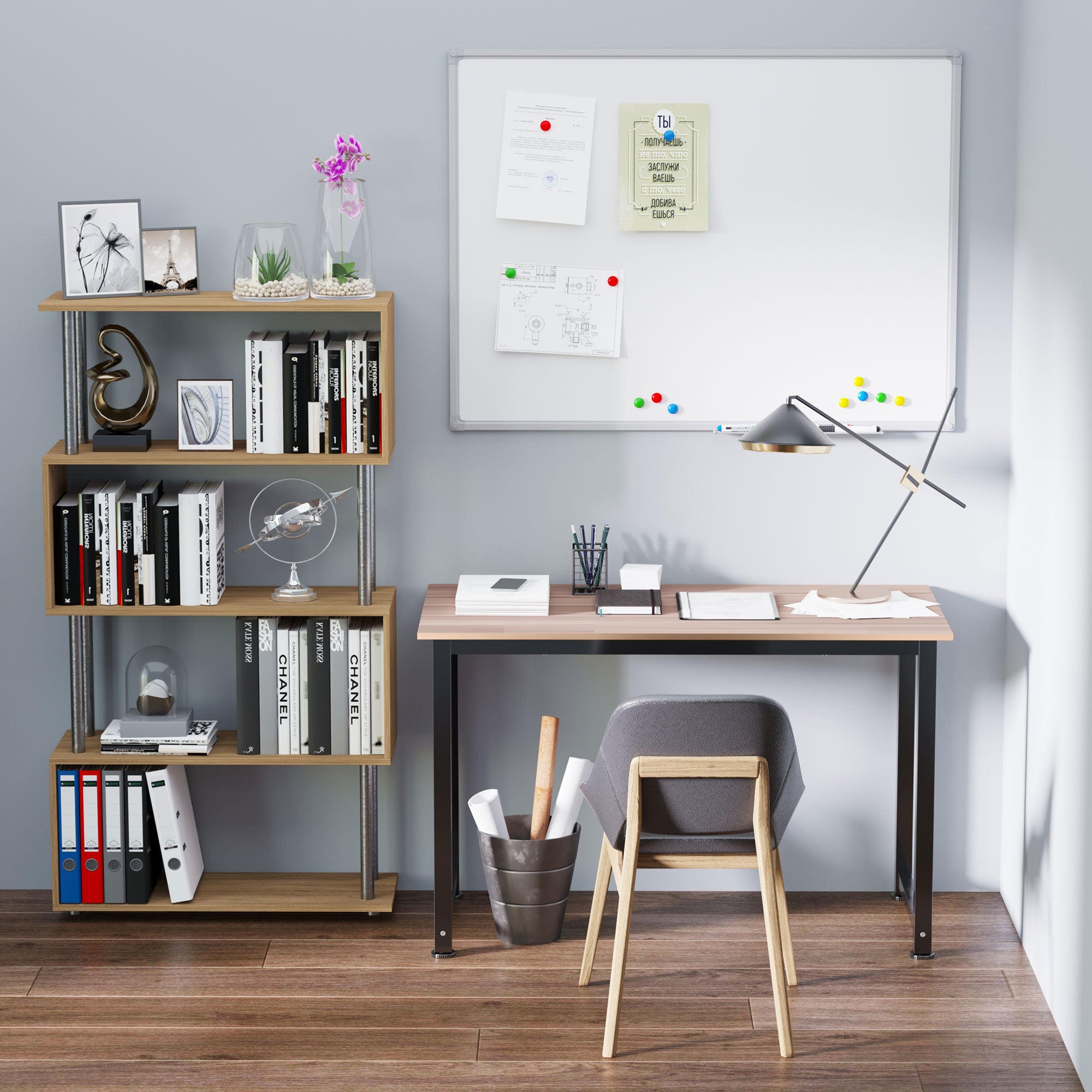 HOMCOM Computer Desk, Writing Table, 120 x 60 x 76cm Workstation for Home Office, Study with Metal Frame, Simple Assembly, Black - anydaydirect