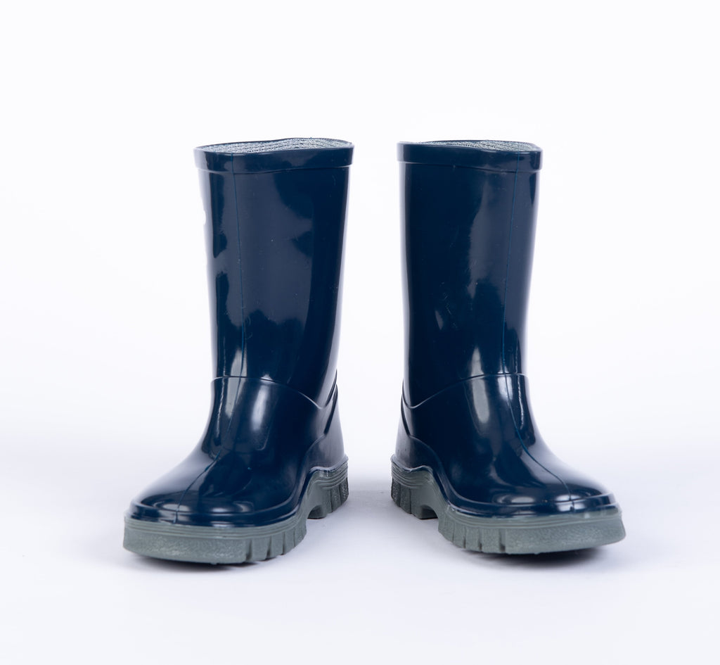 Woodstock Kids Navy Helicopter Wellington Boots - anydaydirect