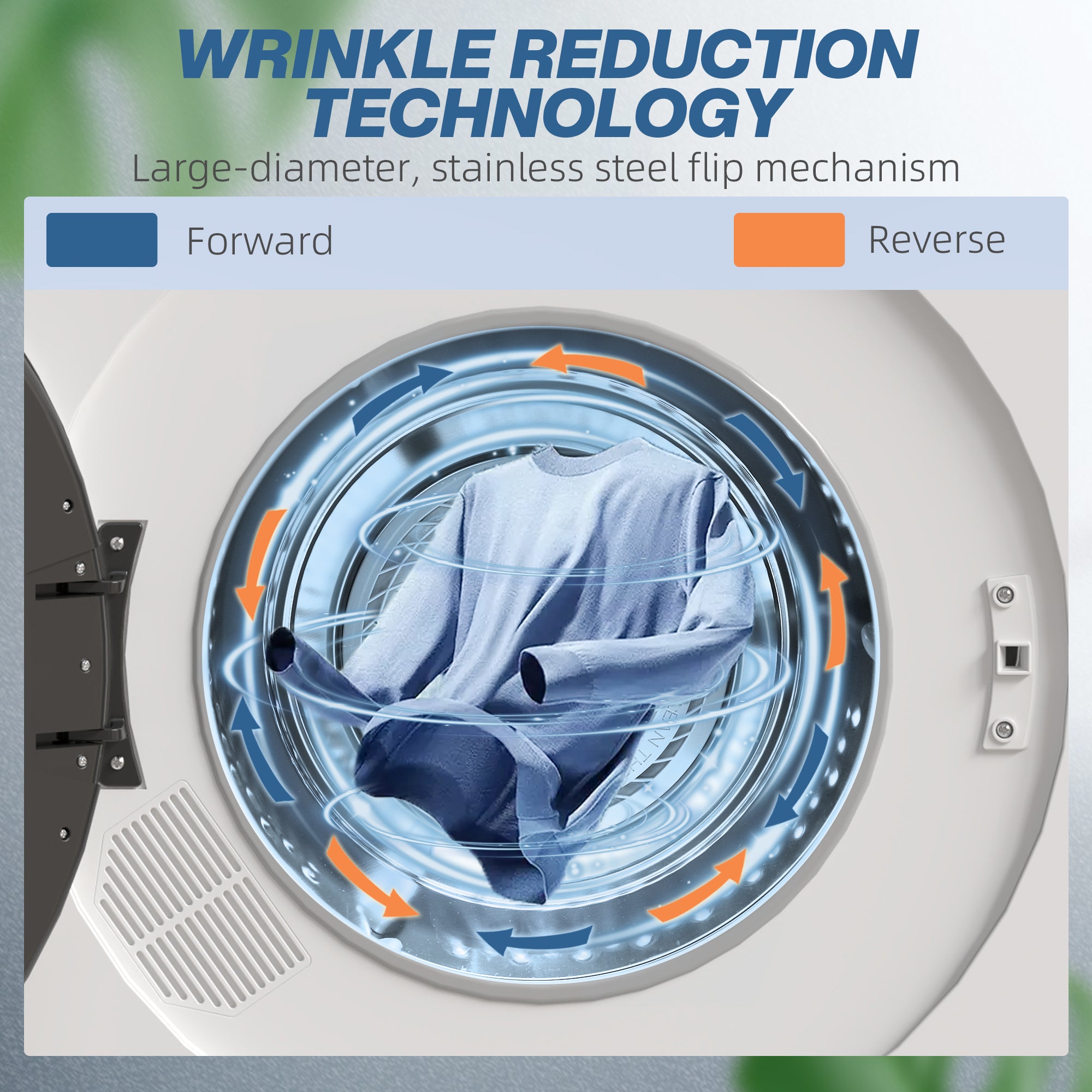 HOMCOM 4kg Compact 40-60? Tumble Dryer - White - anydaydirect