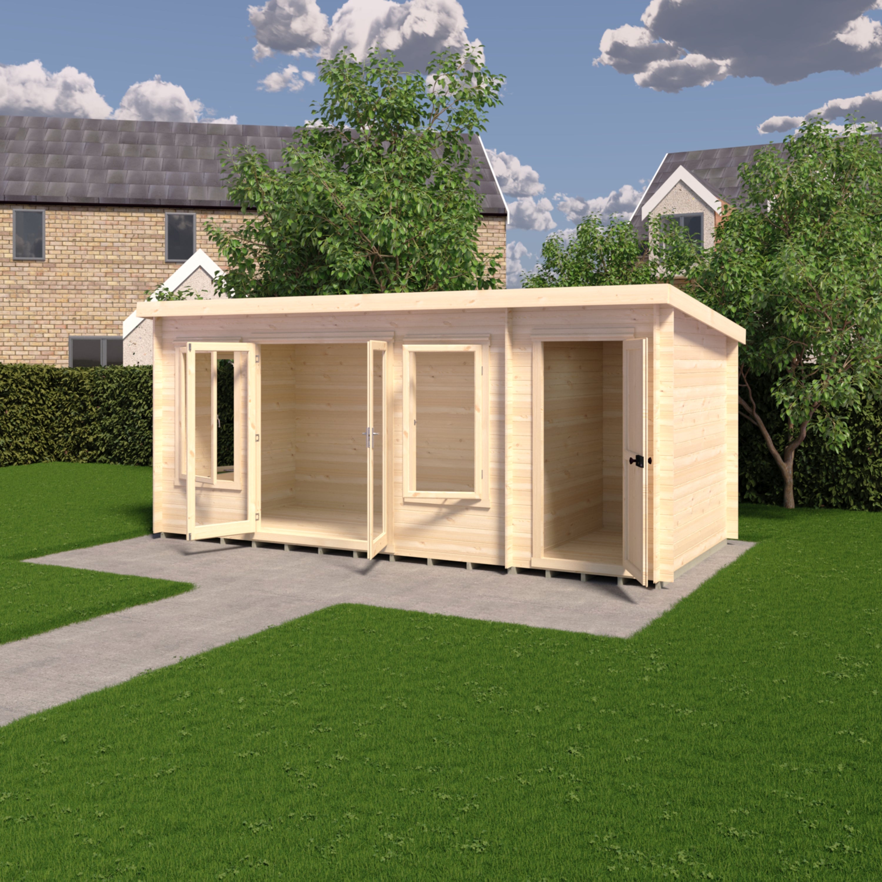 Shire Elm 8x17 Log Cabin