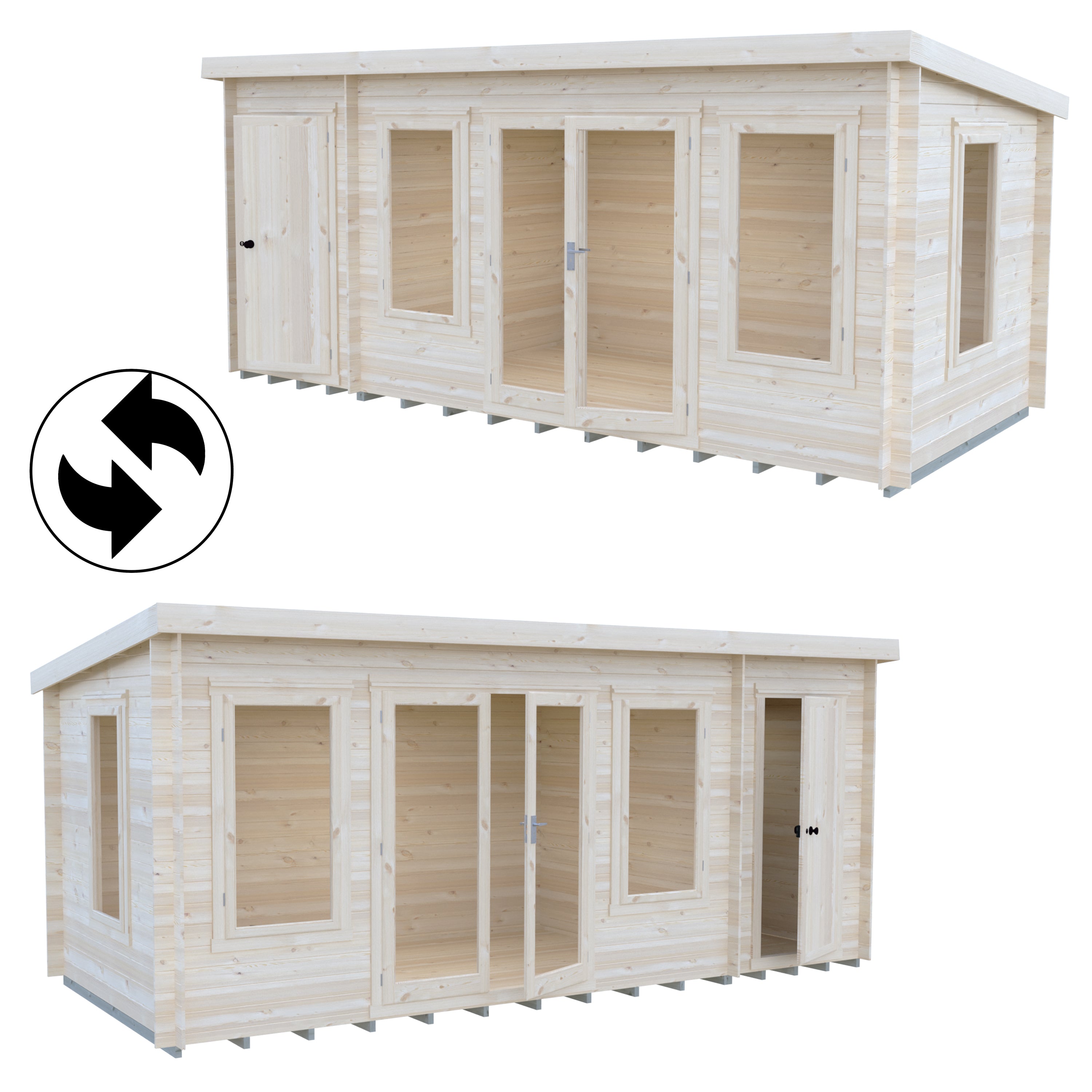 Shire Elm 8x17 Log Cabin