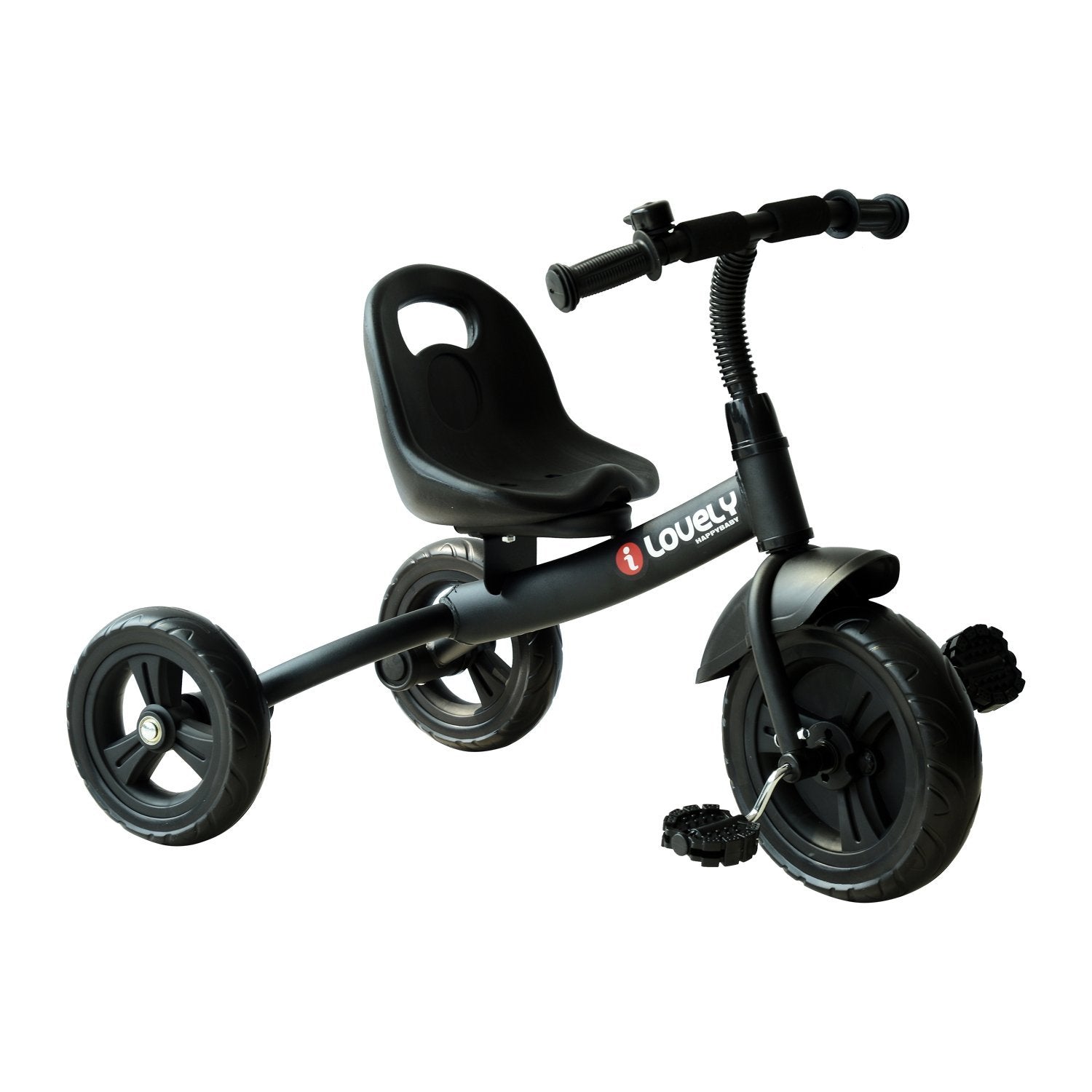 HOMCOM Ride On Tricycle 3 Wheels Plastic Pedal Trike for Kids over 18 Months , Black - anydaydirect