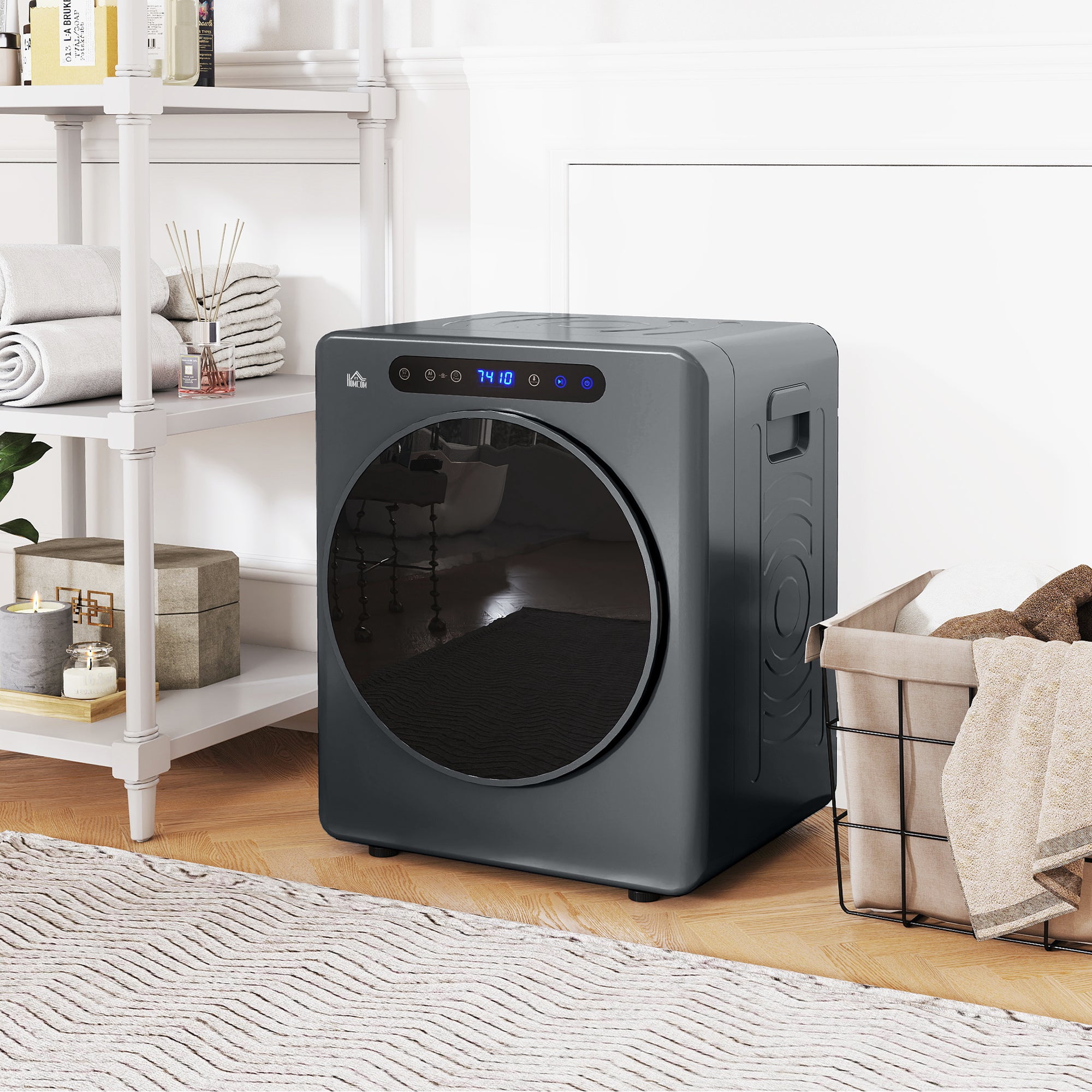 HOMCOM 4kg Compact 40-60? Tumble Dryer - Grey - anydaydirect