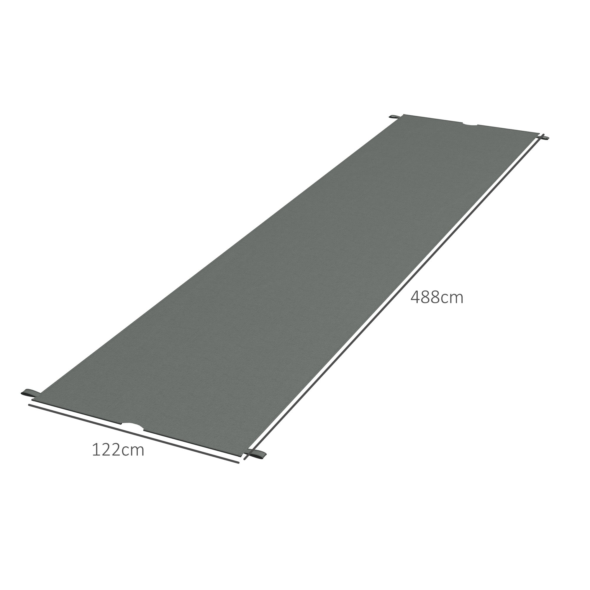 Outsunny 2 Pcs UV Protection Pergola Replacement Canopy, Pergola Shade Cover, Easy to Install, for 3 x 3(m) Pergola, Dark Grey - anydaydirect