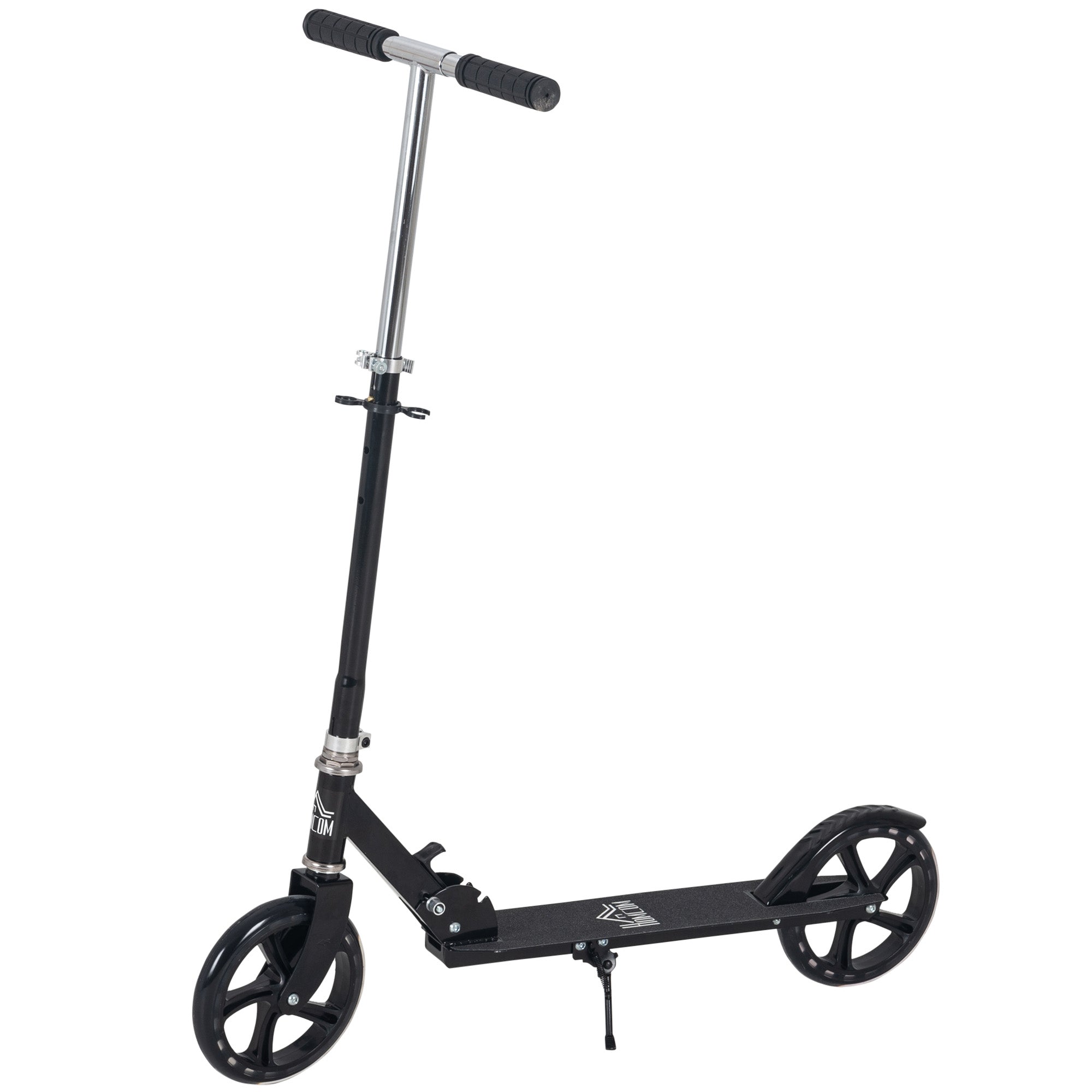 HOMCOM Foldable Kids Scooter, Adjustable Height, Rear Brake, Ride On Toy for Ages 3-8, Black - anydaydirect