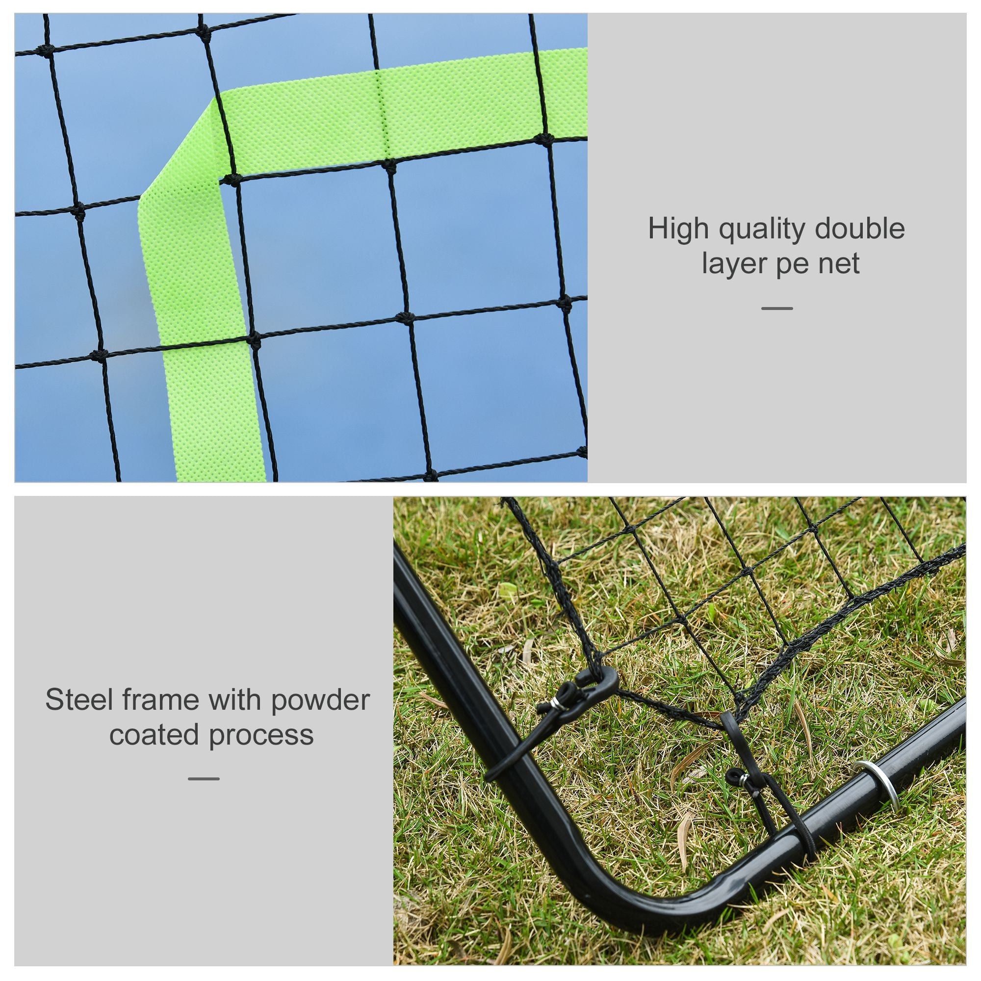 HOMCOM Rebounder Net Playback Game Spot Target Ball Rebounders Training Equipment Play Teaching - anydaydirect