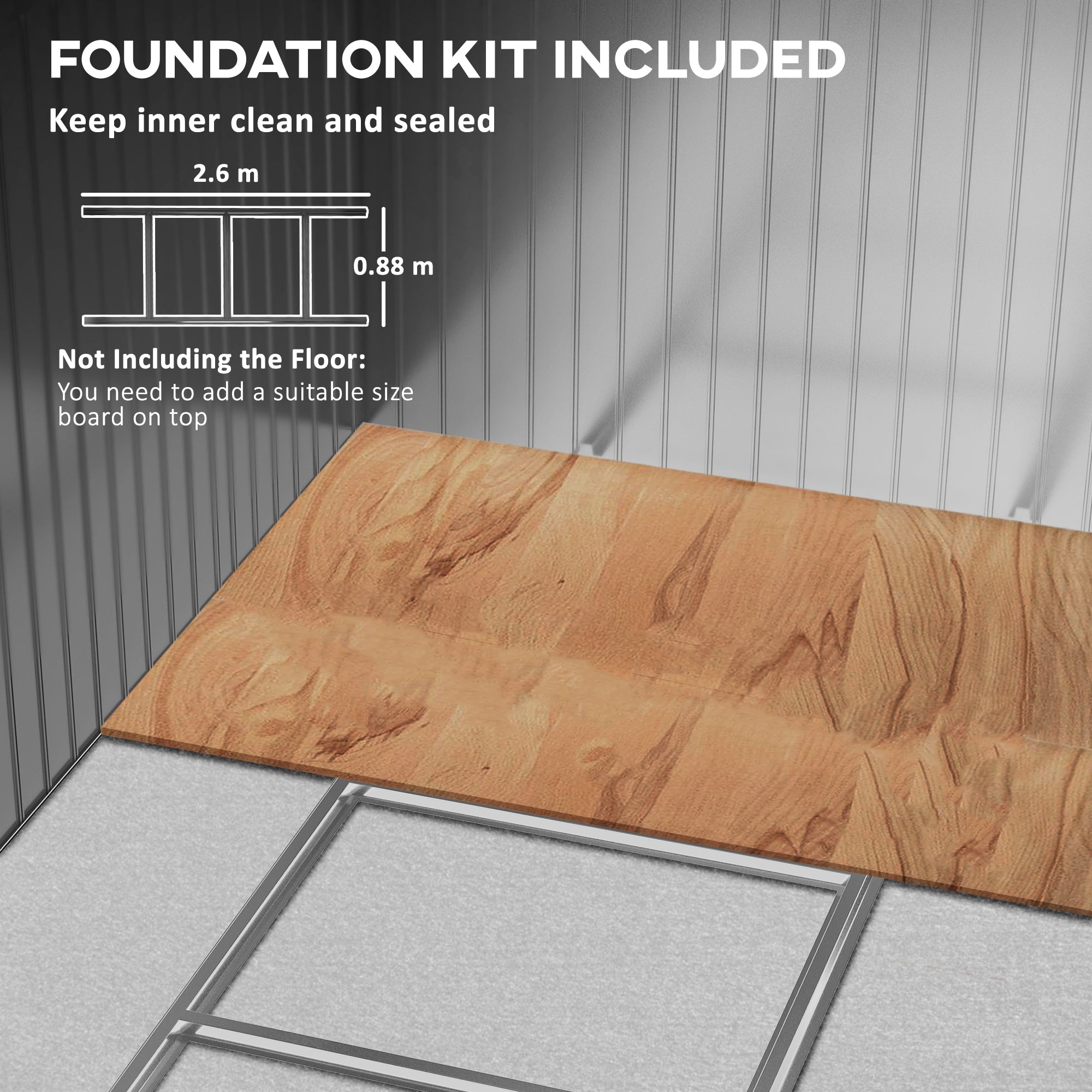 Outsunny 9 x 6FT Garden Metal Storage Shed Outdoor Storage Shed with Foundation Ventilation & Doors, Brown - anydaydirect