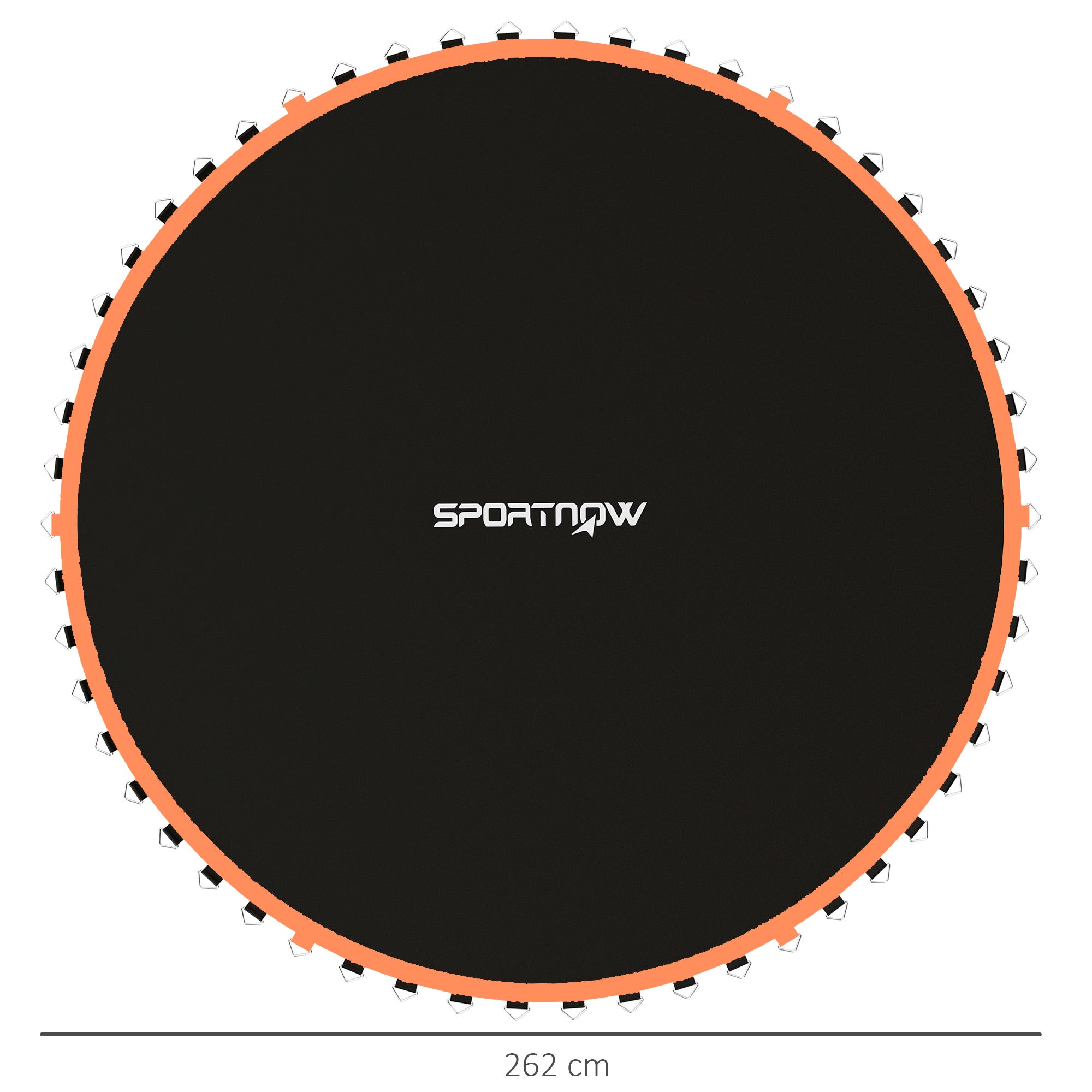 SPORTNOW Trampoline Replacement Mat with Spring Pull Tool, 54 V-Hooks, for 10ft Trampoline using 14cm Springs, Orange - anydaydirect