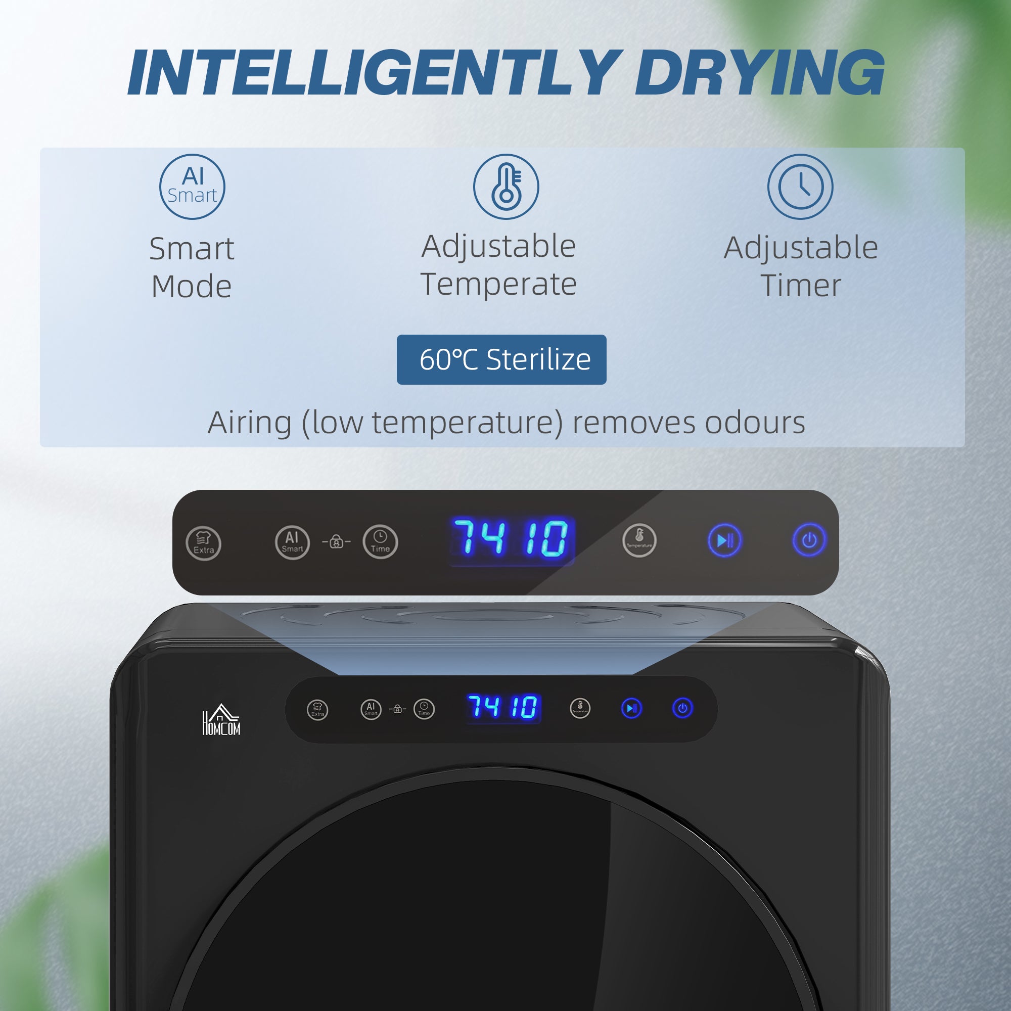 HOMCOM 4kg Compact 40-60? Tumble Dryer - Black - anydaydirect