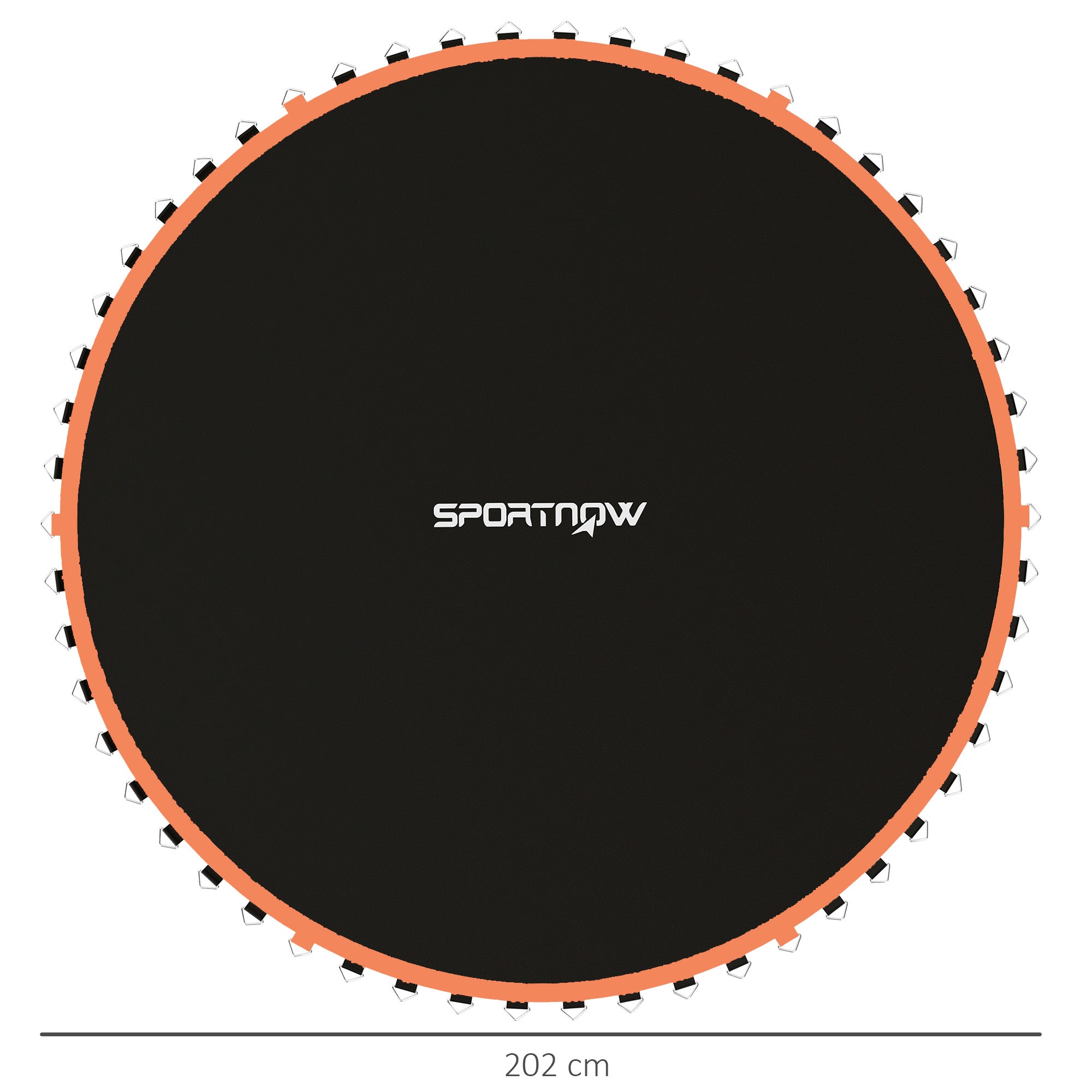 SPORTNOW Trampoline Replacement Mat with Spring Pull Tool, 42 V-Hooks, for 8ft Trampoline using 14cm Springs, Orange - anydaydirect