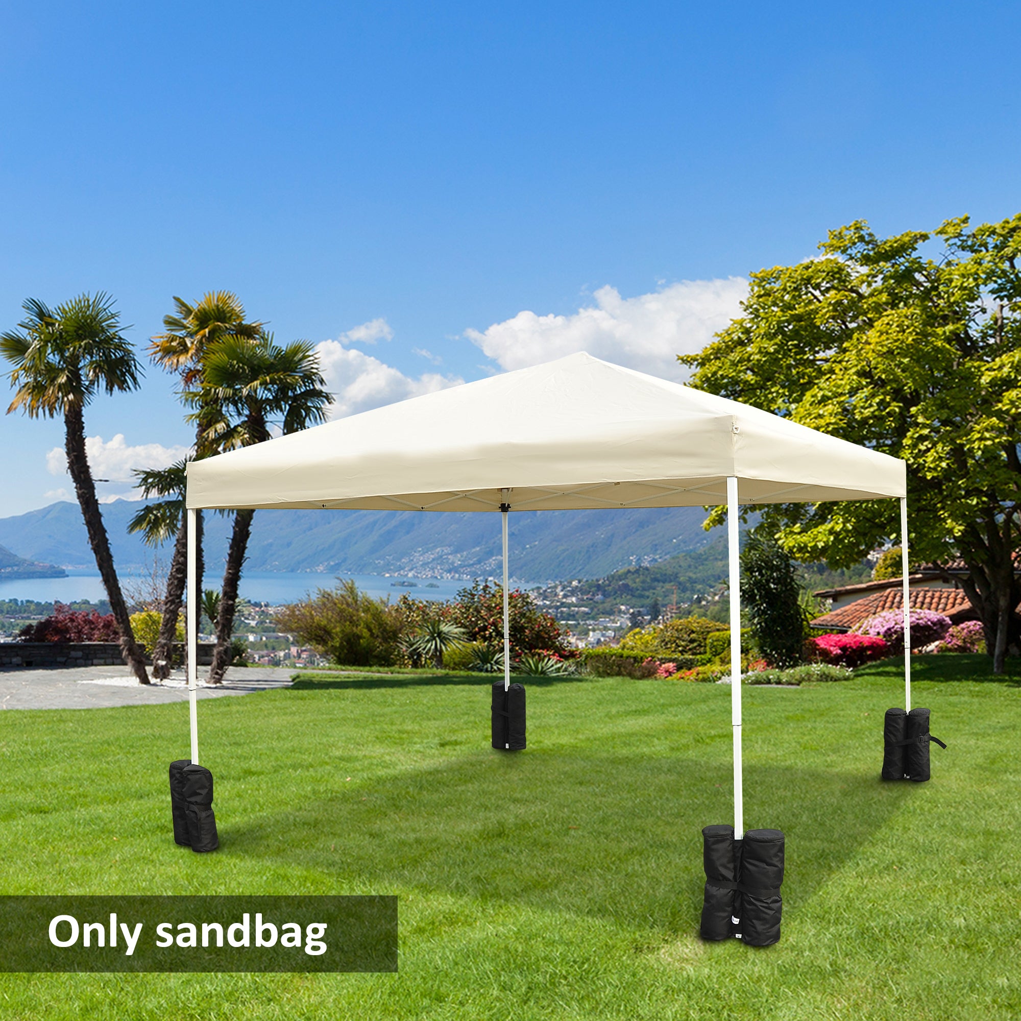 Outsunny 4pcs Gazebo Weight Sand Bags Leg Weights Marquee Tent Canopy Base - anydaydirect