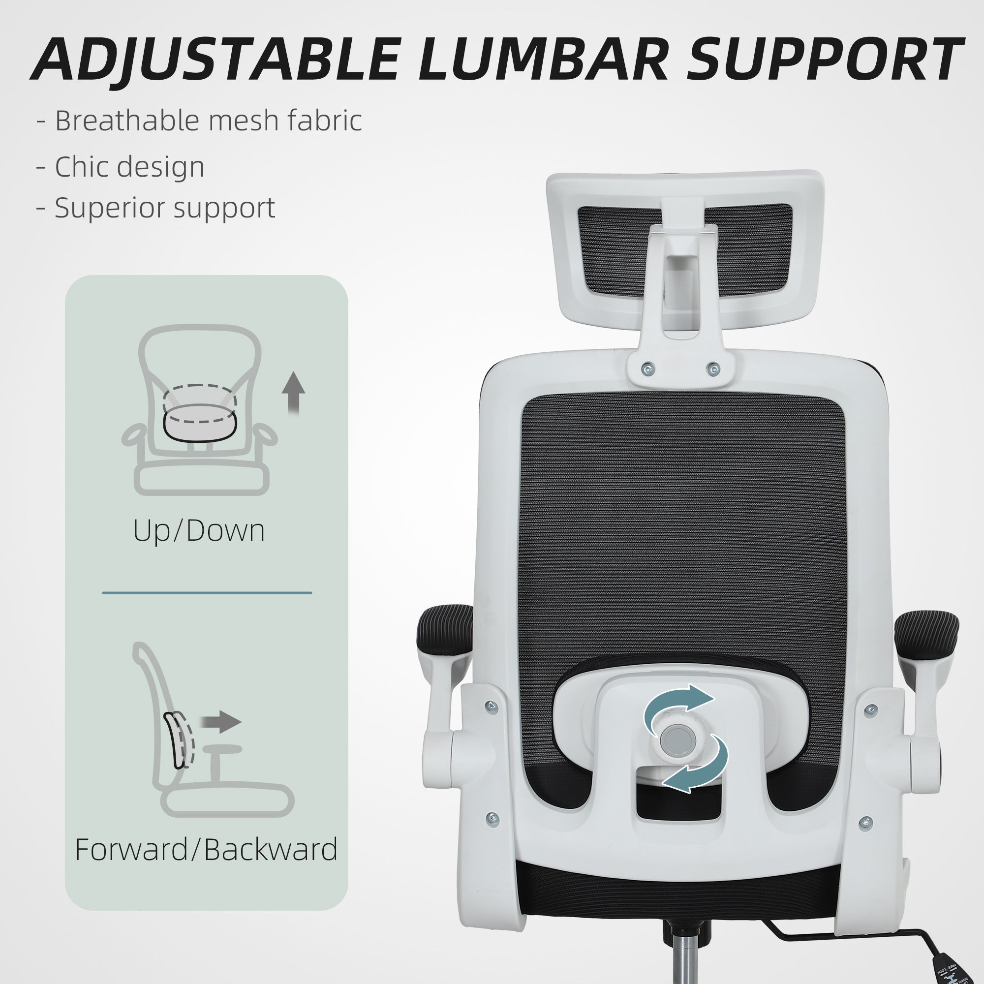 HOMCOM Multi-Adjust Office Chair - Black - anydaydirect
