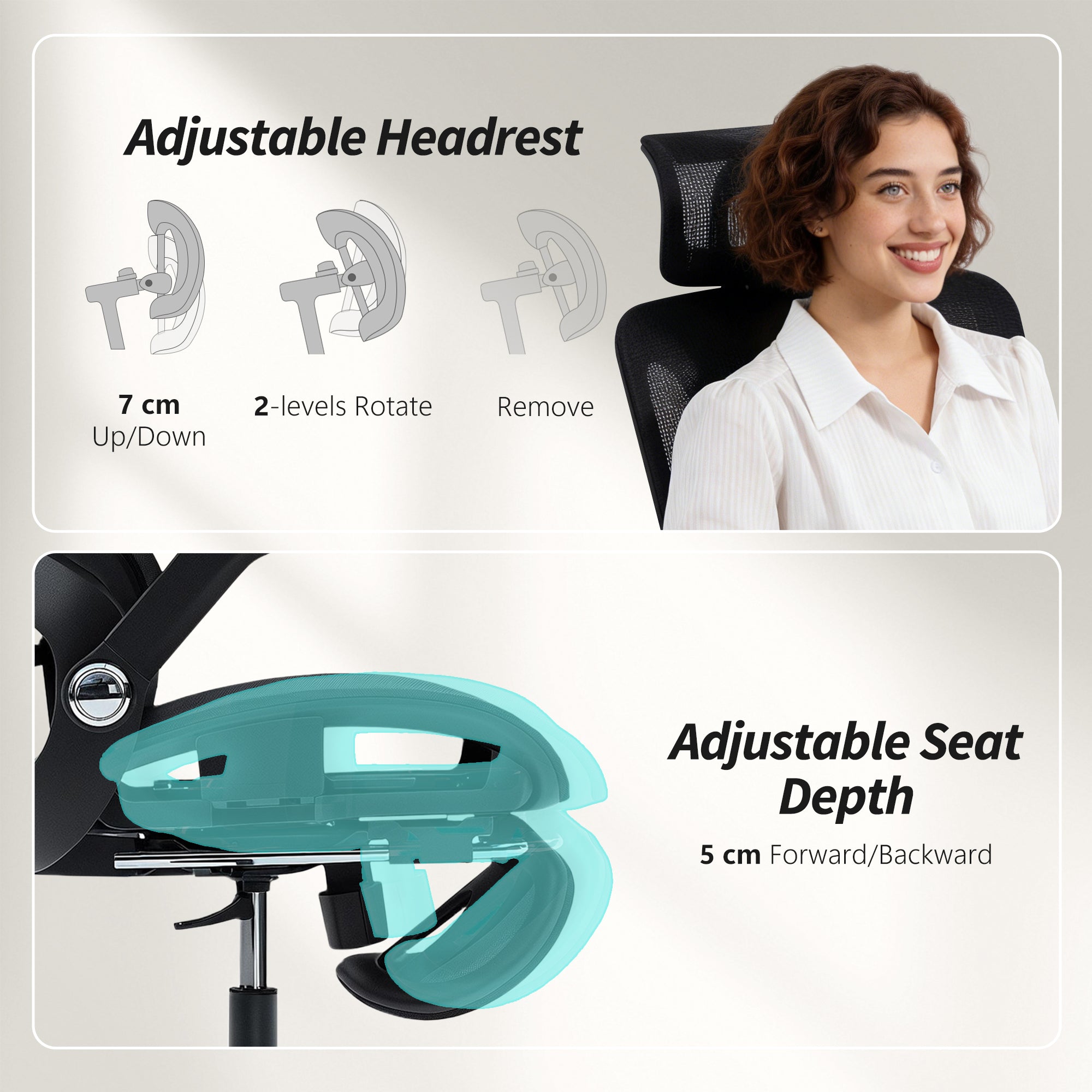 HOMCOM Ergonomic Office Chair, High Back Mesh Desk Chair, Black - anydaydirect