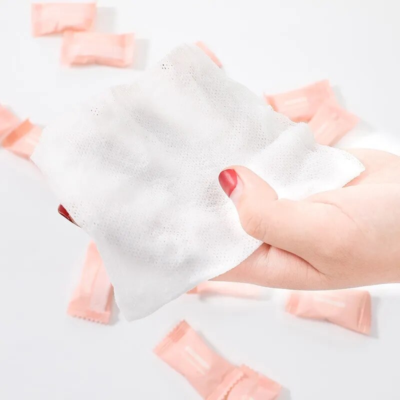 50 Pieces/batch of Mini Compressed Towels Disposable Capsule Towels Magic Facial Care Pieces Outdoor Travel Cloth Paper Towels - anydaydirect