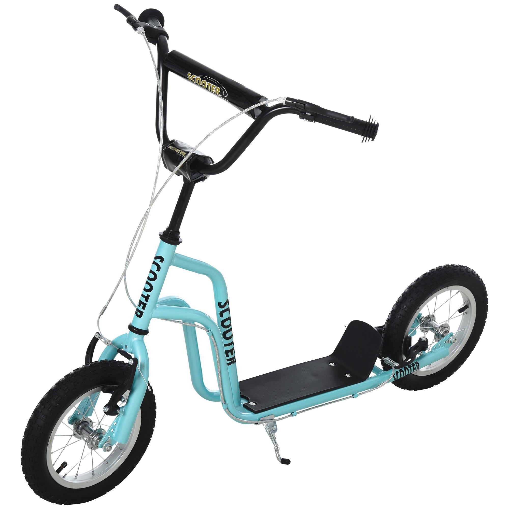 HOMCOM Kids Steel Height Adjustable Kick Scooter Blue/Black - anydaydirect