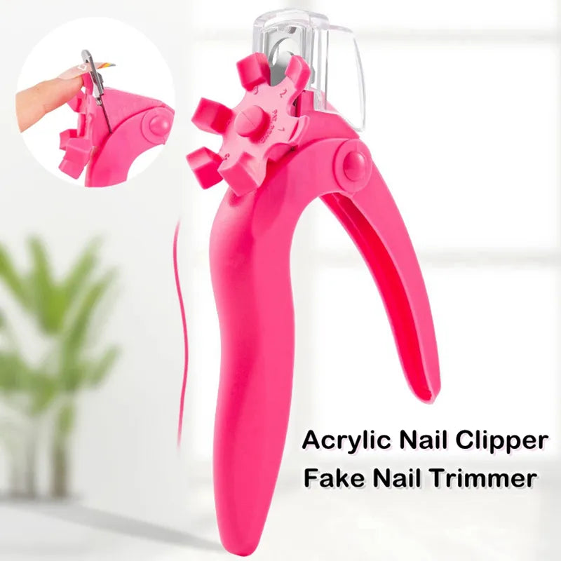 New Acrylic Nail Clipper Adjustable Stainless Steel Cutter Trimmer for Nail Art Beauty Salon Tool Manicure Project - anydaydirect