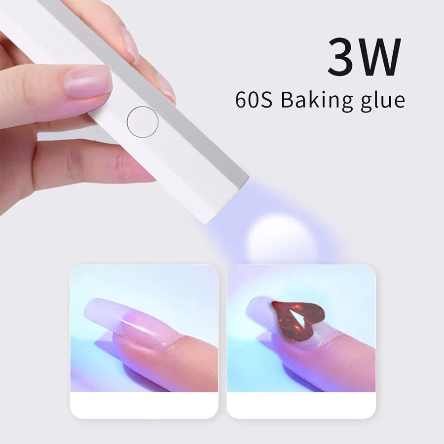 MINI Portable Salon Quick Dry USB Nail Dryer Machine Home Phototherapy Tools Professional UV LED Nail Lamp Mini Flashlight Pen - anydaydirect