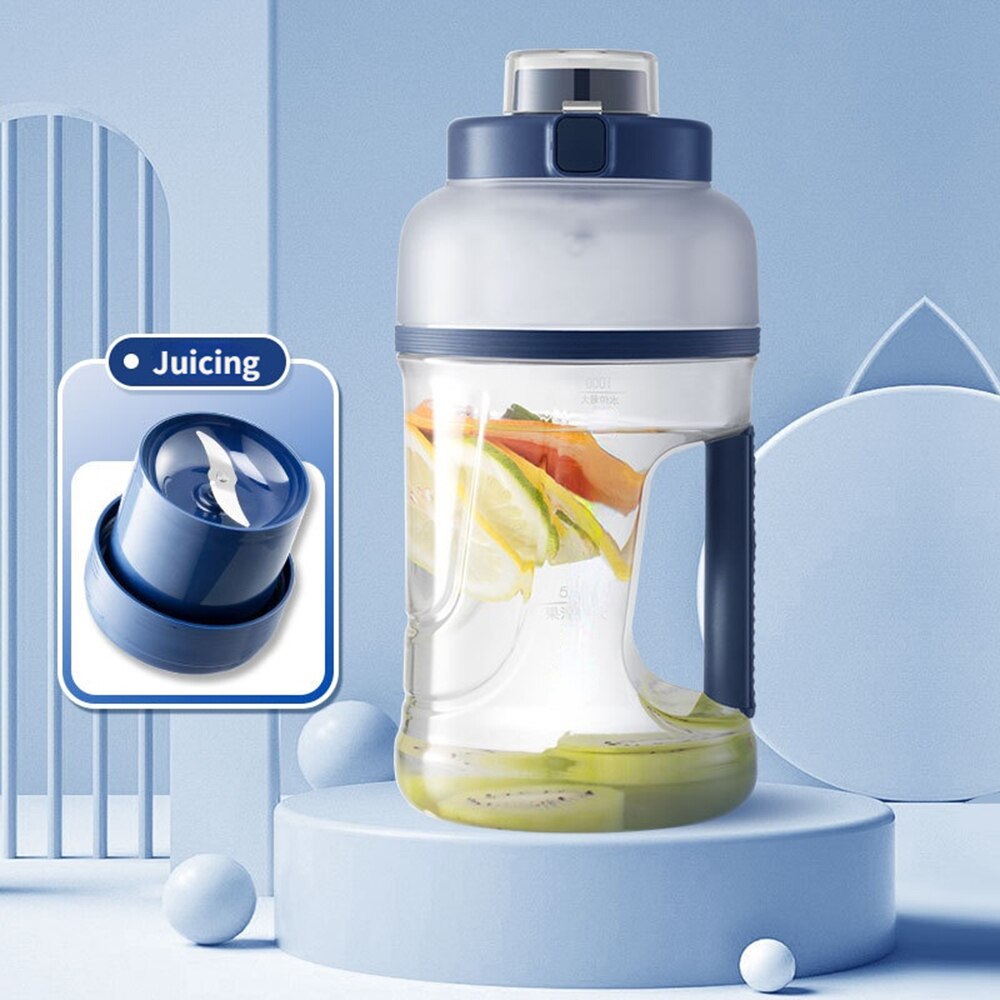 Anydaydirect 1000ML Household Blender Juicer Cup Portable Juice Machine Mini Juicer Cup Electric Juicer Large Capacity Sports Water Bottle - anydaydirect