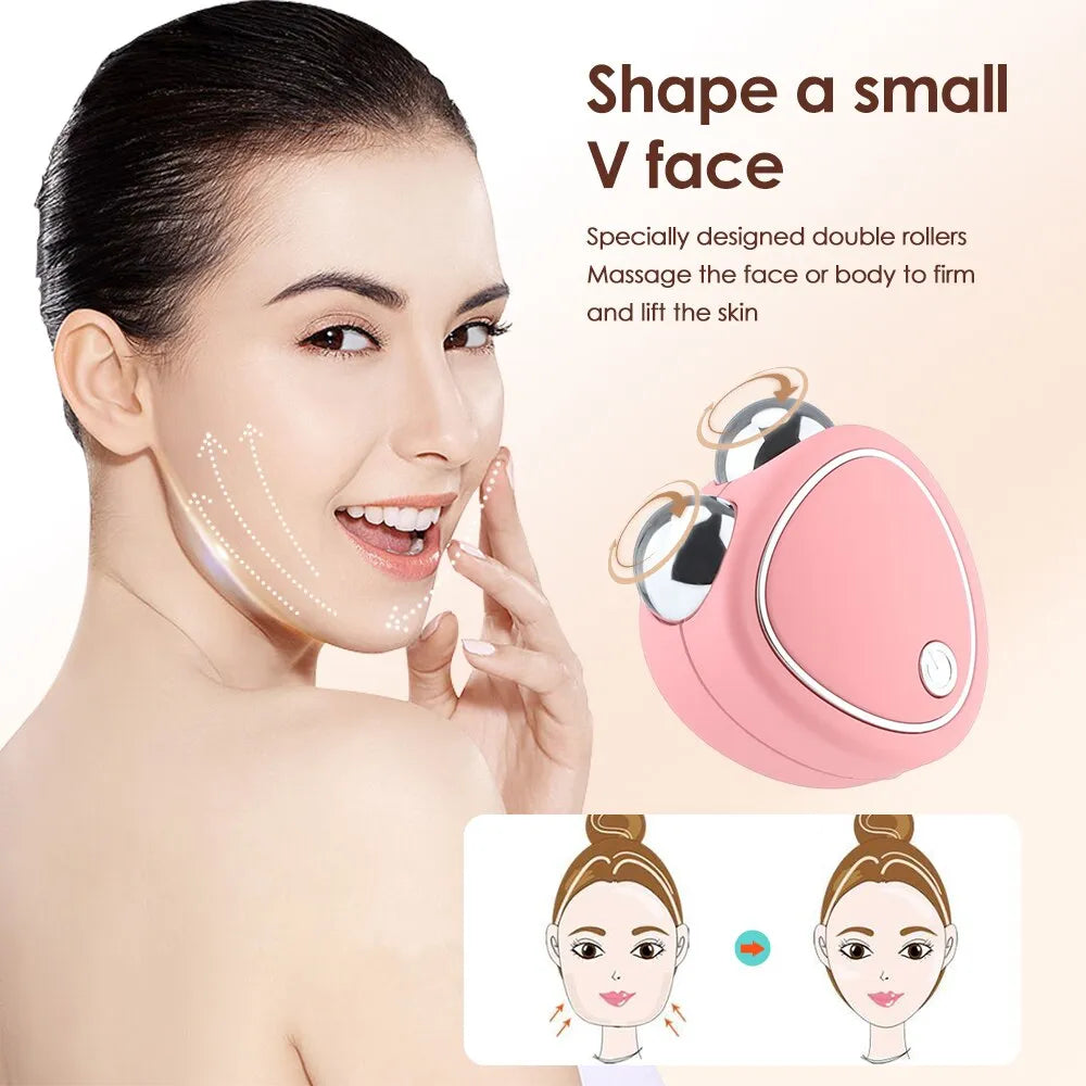 Hailicare Micro Current Beauty Instrument Mini Portable Face Slimming Massager EMS Delicate Contour Lifting Firming Facial Skin - anydaydirect