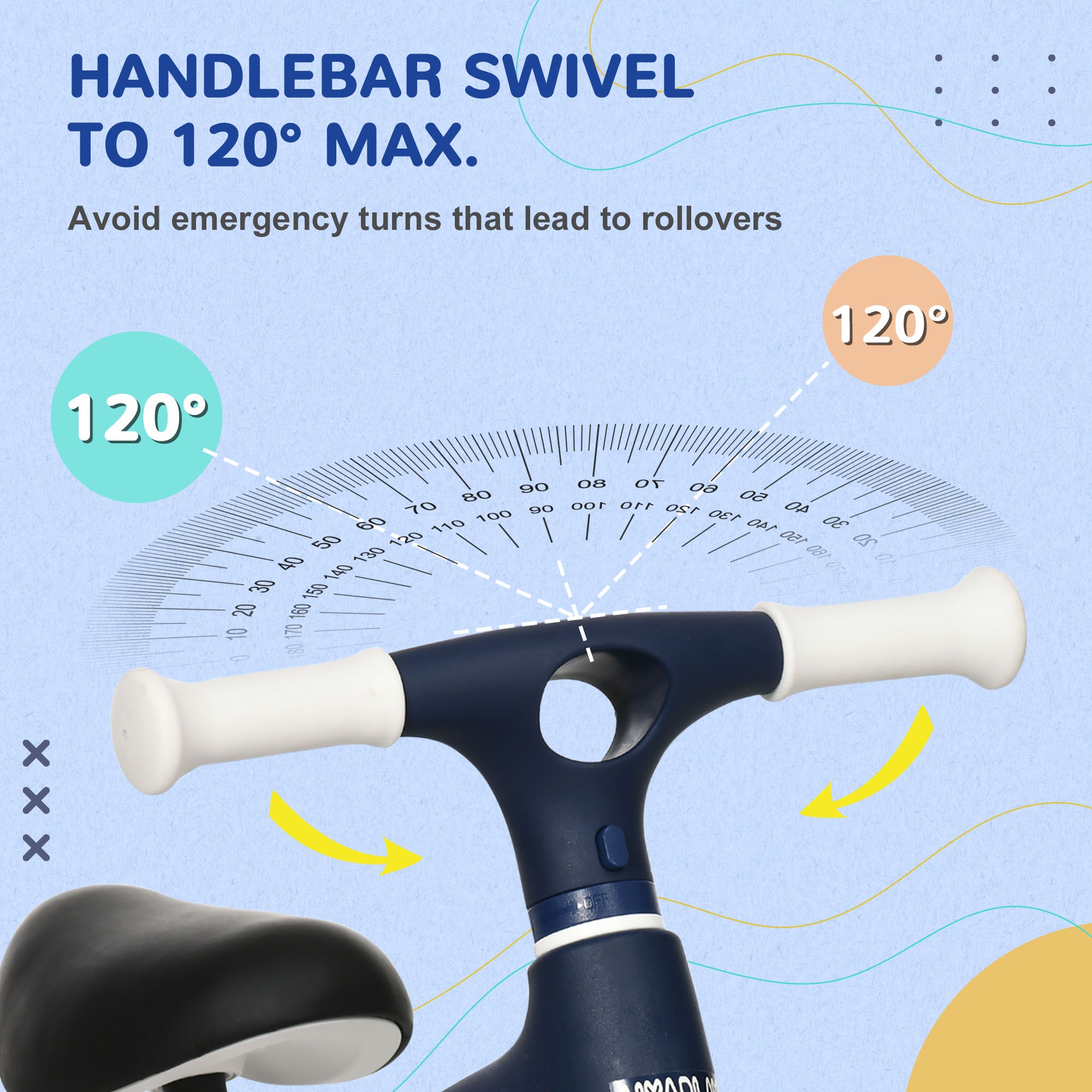 AIYAPLAY Toddler Balance Bike, Adjustable Seat for Ages 1.5-3, Lightweight Design, Sky Blue - anydaydirect