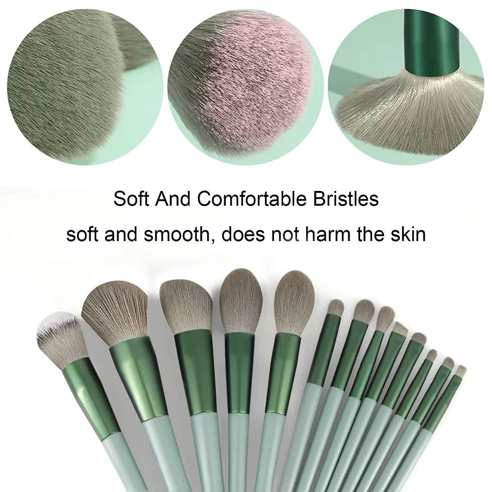 13Pcs Makeup Brush Set Make Up Concealer Brush Blush Powder Brush Eye Shadow Highlighter Foundation Brush Cosmetic Beauty Tools - anydaydirect