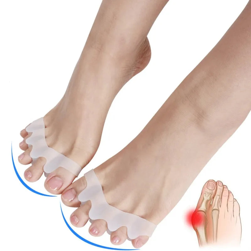 4Pcs Toe Protector Silicone Bunion Corrector Thumb Valgus Protector Nail Tools Foot Care Toe Separator Spreader - anydaydirect