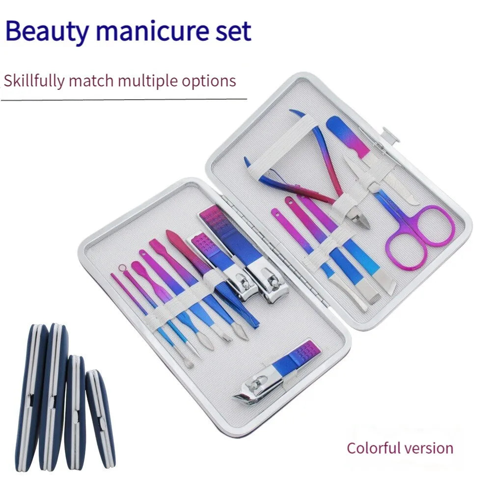7pcs Set Of Nail Clippers Gradient Stainless Steel Nail Clippers Set Pedicure Knife Beauty Tongs Manicure Manicure Tool - anydaydirect