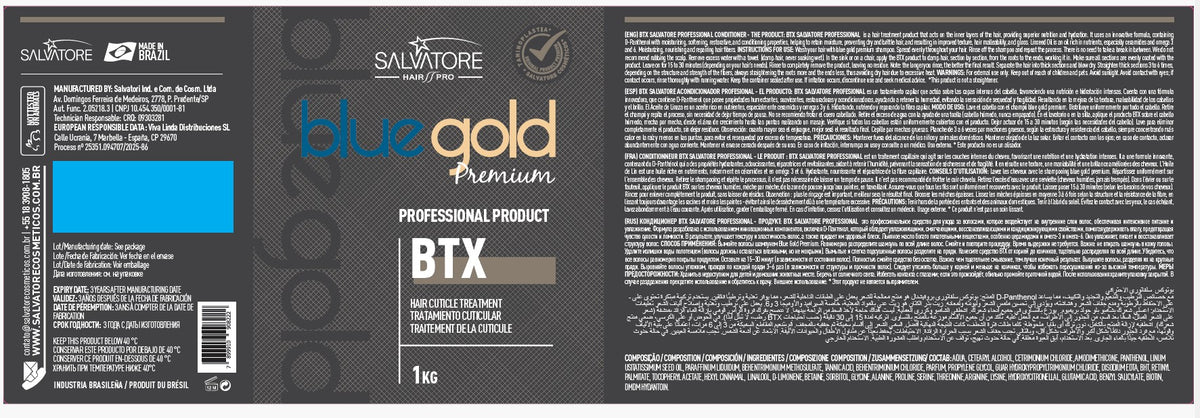 Salvatore - Blue Gold Premium B T X Smooth 1Kg - anydaydirect