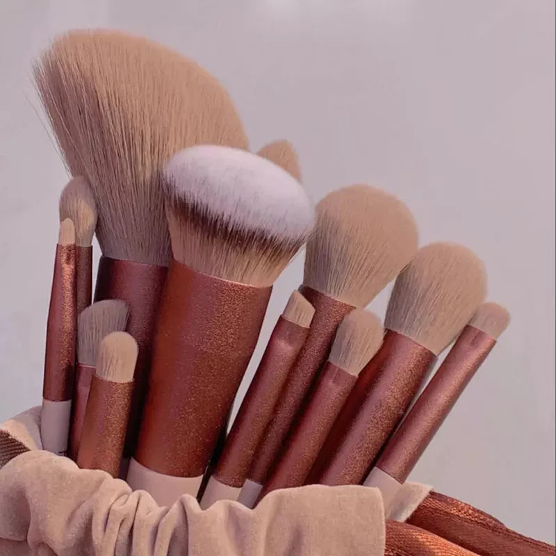 13Pcs Makeup Brushes Soft Fluffy for Cosmetics Foundation Blush Powder Eyeshadow Kabuki Blending Makeup Brush Set Beauty Tool - anydaydirect