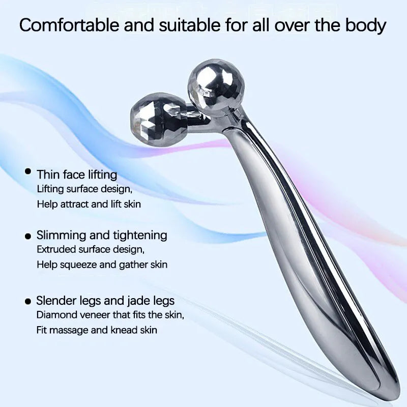 3D Manual Roller Massager Portable Handheld Shaping And Firming Leg Face 360 Rotation Massage Instrument Tool - anydaydirect