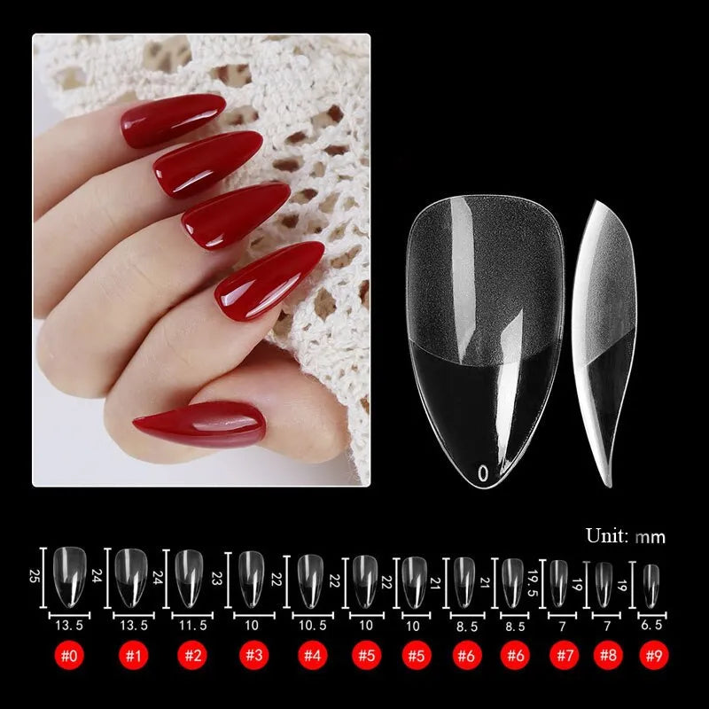 Press on False Nails Fake Nails Coffin Semi Frosted Full Cover Mid Length Nail Tips Art Accessories Tool For 240pcs Each Bag - anydaydirect