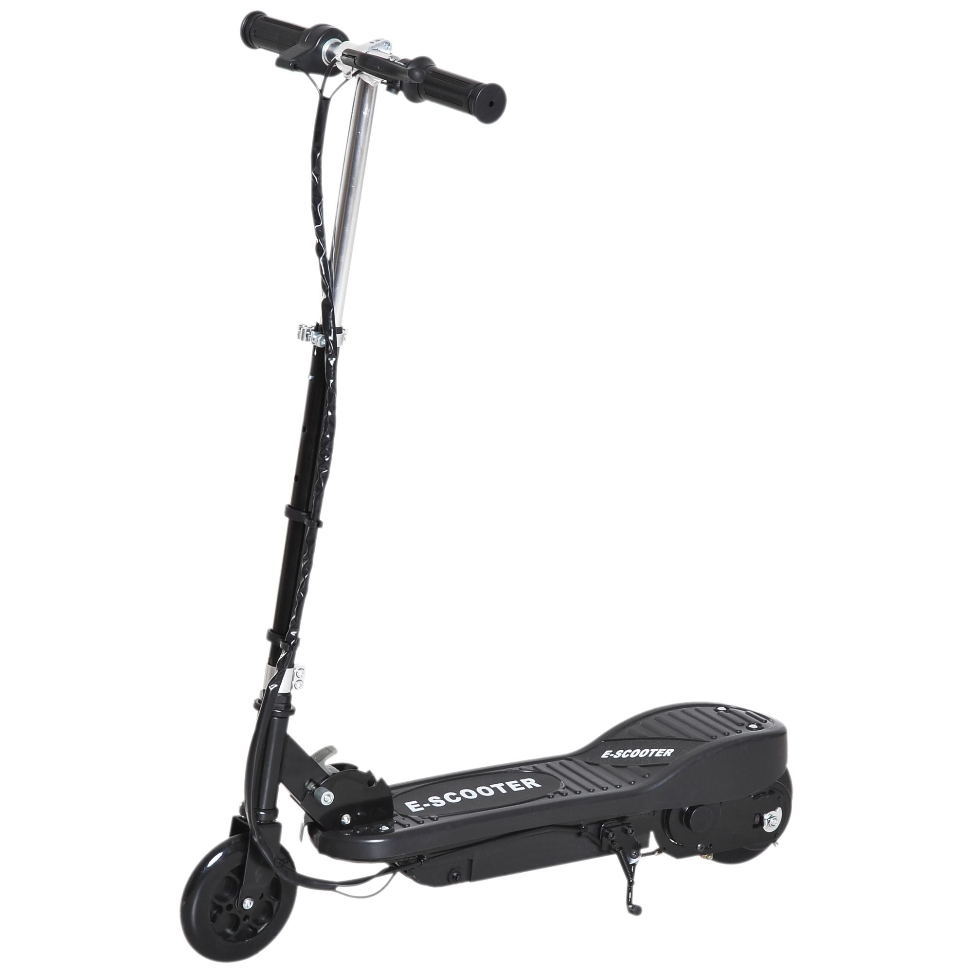 HOMCOM Kids Folding Electric Bike Children E Scooter Ride on Toy 2x12V Recharge Battery 120W Adjustable Height Suitable for 7-14 yrs Black - anydaydirect