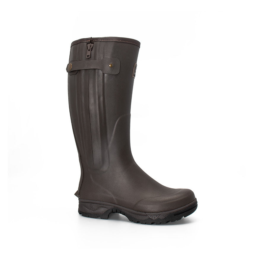 Rouchette Veneur Neoprene Zip Boot - Brown - anydaydirect