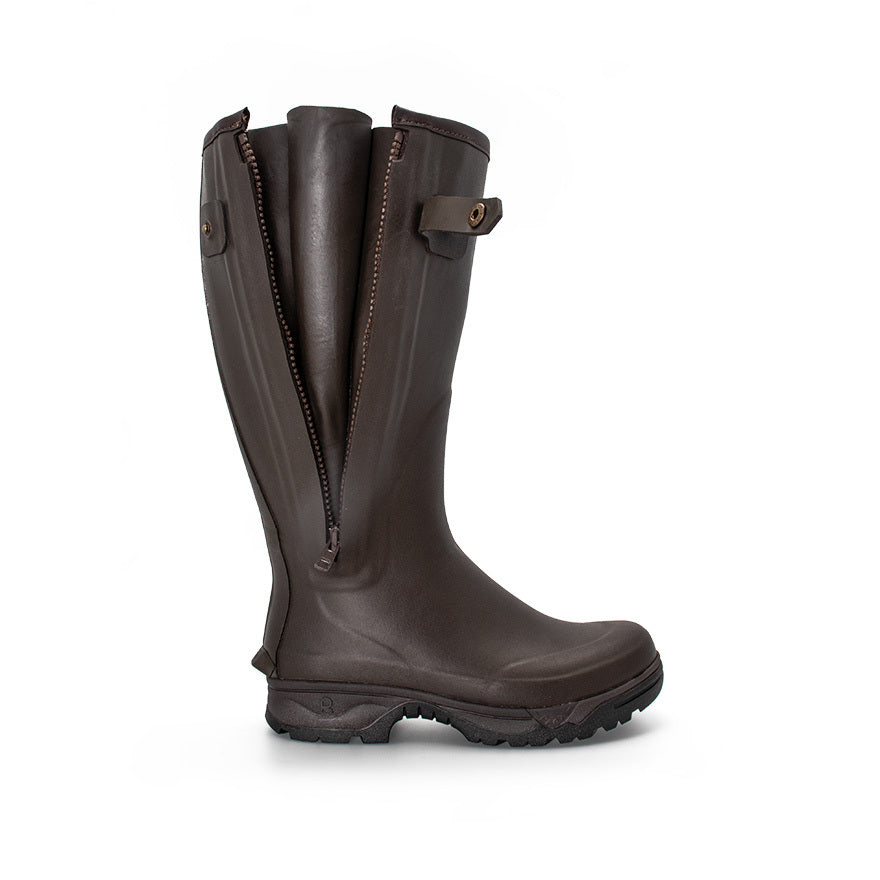 Rouchette Veneur Neoprene Zip Boot - Brown - anydaydirect