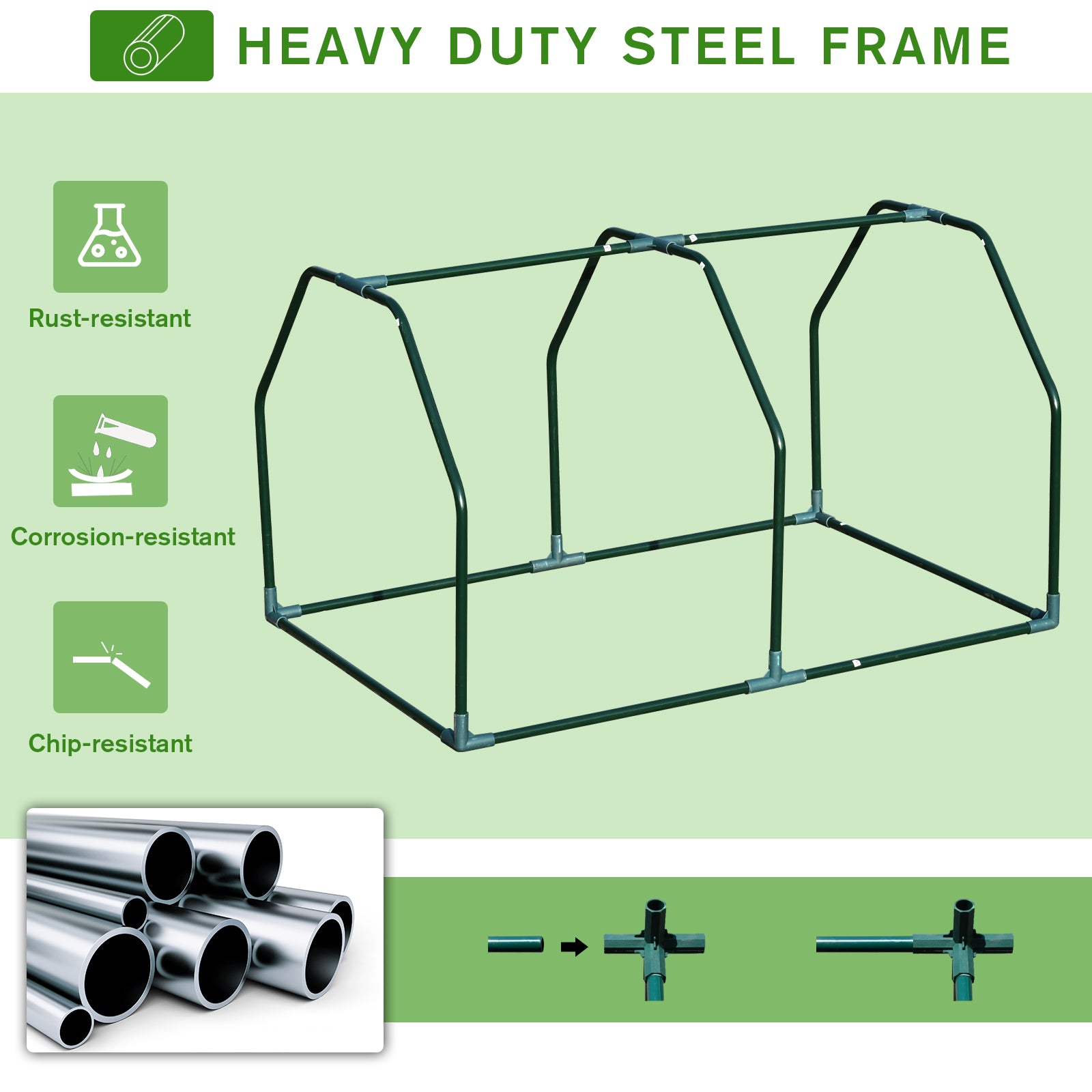 Outsunny Mini Greenhouse Grow House PVC Cover Steel Frame White 99L x 71W x 60H cm - anydaydirect