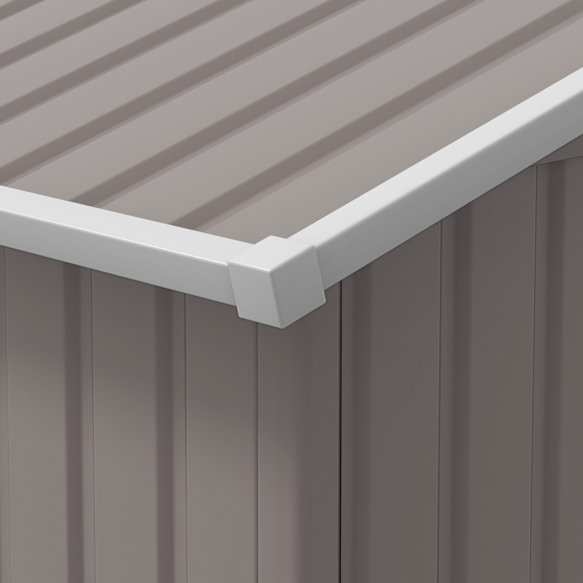 Outsunny 13 x 11ft Garden Metal Storage Shed Outdoor Storage Shed with Foundation Ventilation & Doors, Light Grey - anydaydirect