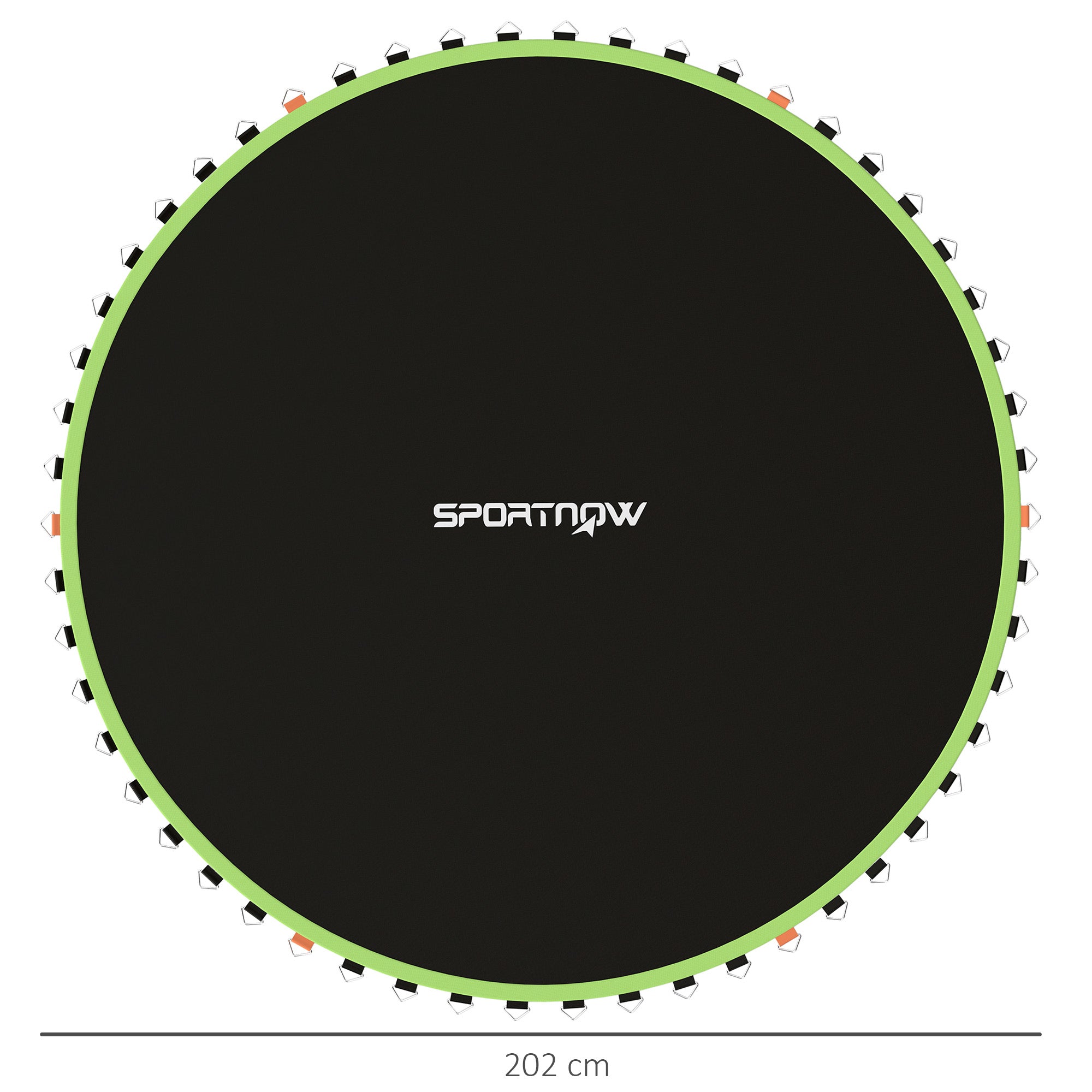 SPORTNOW Trampoline Replacement Mat with Spring Pull Tool, 42 V-Hooks, for 8ft Trampoline using 14cm Springs, Green - anydaydirect