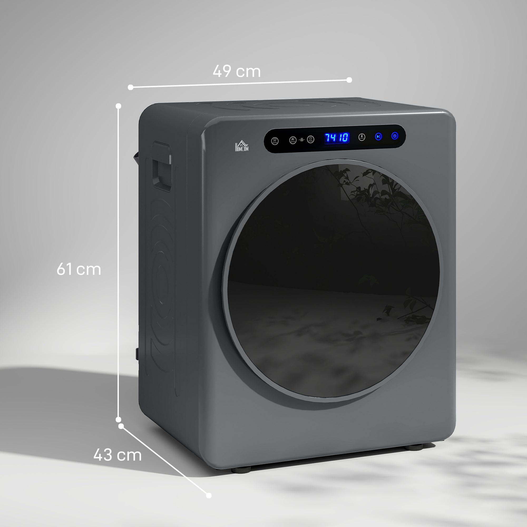 HOMCOM 4kg Compact 40-60? Tumble Dryer - Grey - anydaydirect