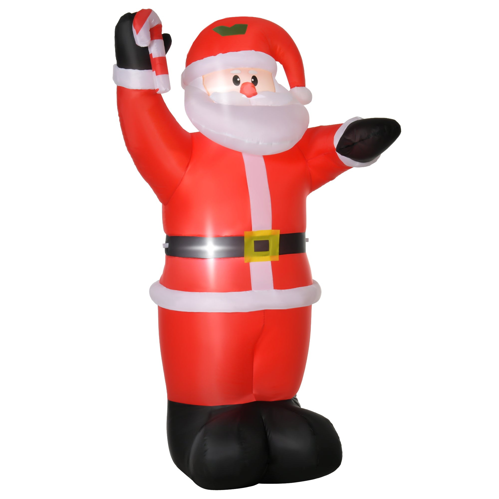 HOMCOM Inflatable Air Blown Christmas Santa Claus 240cm LED Lighted - anydaydirect