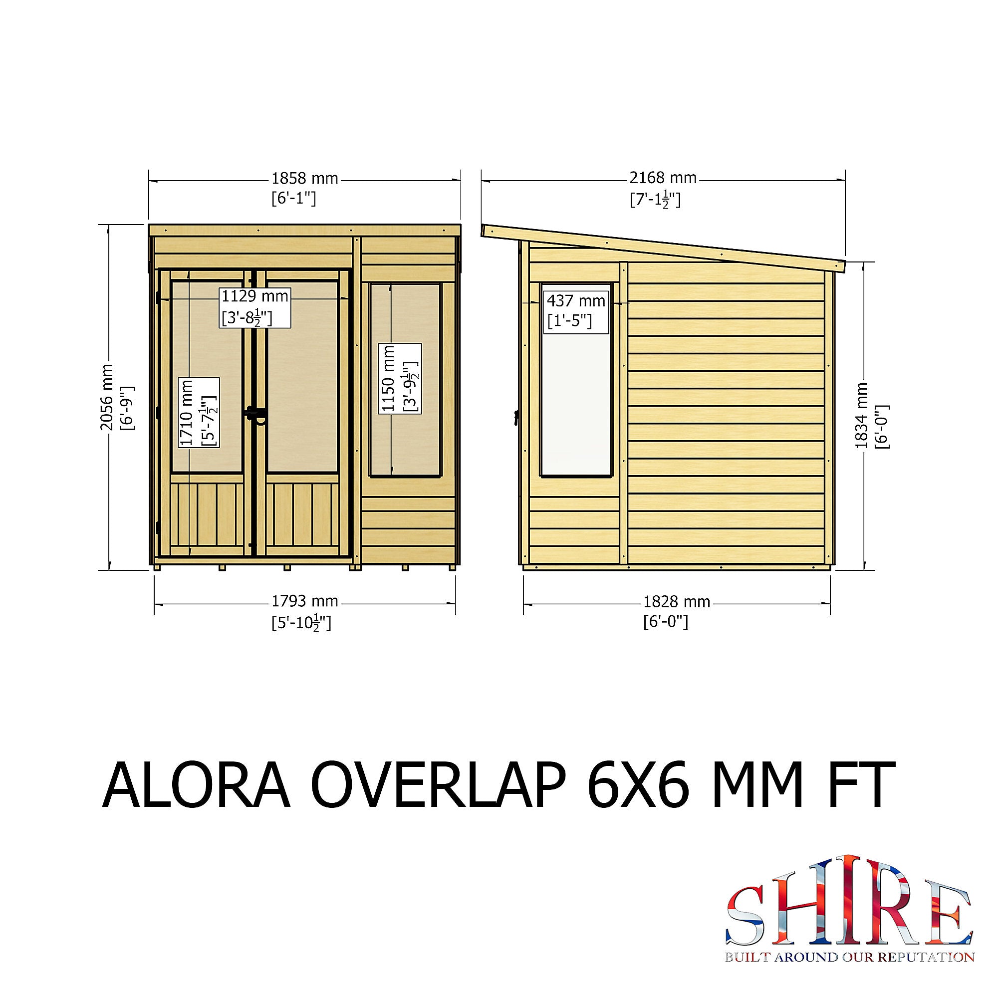 Shire Alora 6x6 Pent Summerhouse